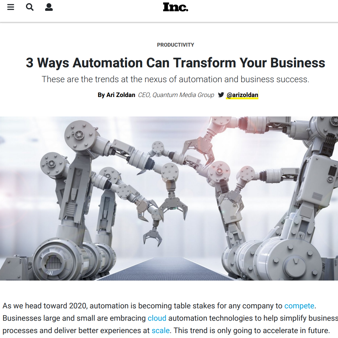 Inc feature story on Avalara