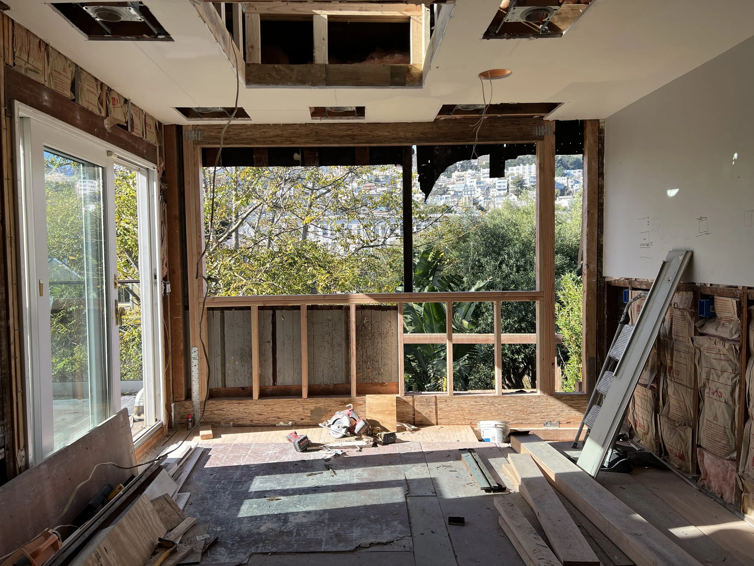  New LVL beam is up &amp; ready for our new window! 
