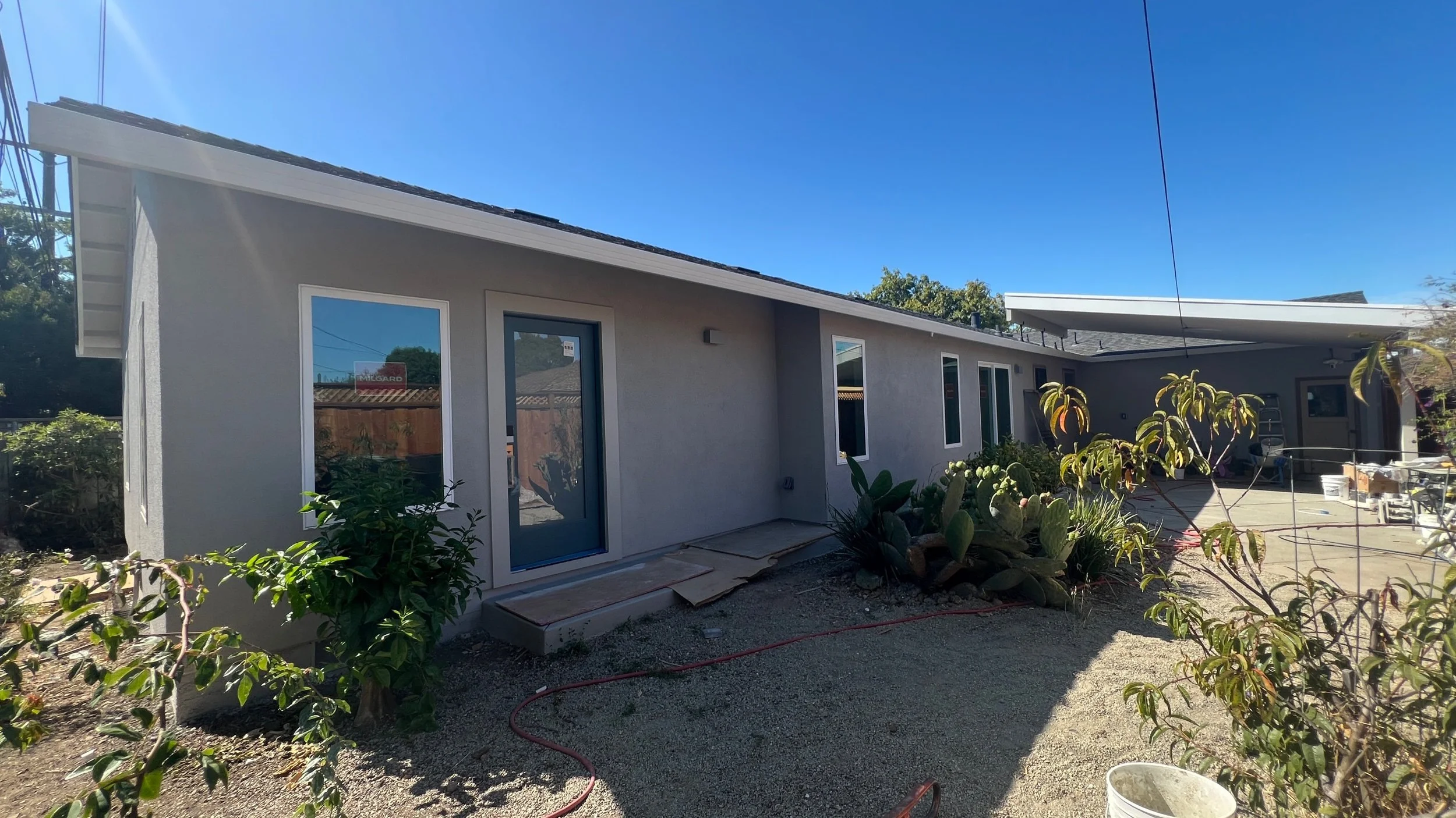 Checking in on the painting progress at the Rear Yard & ADU Entry.