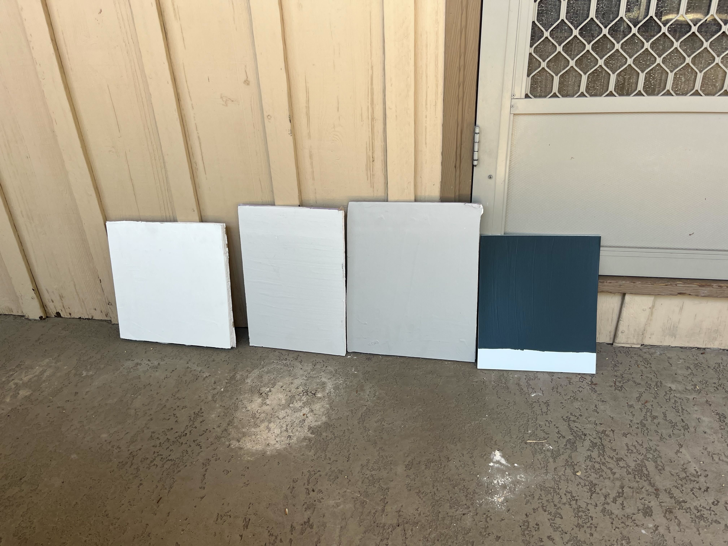 Mocking up our new exterior paint colors. Our concept was for a timeless & elegant home with a hint of modern coastal vibe.