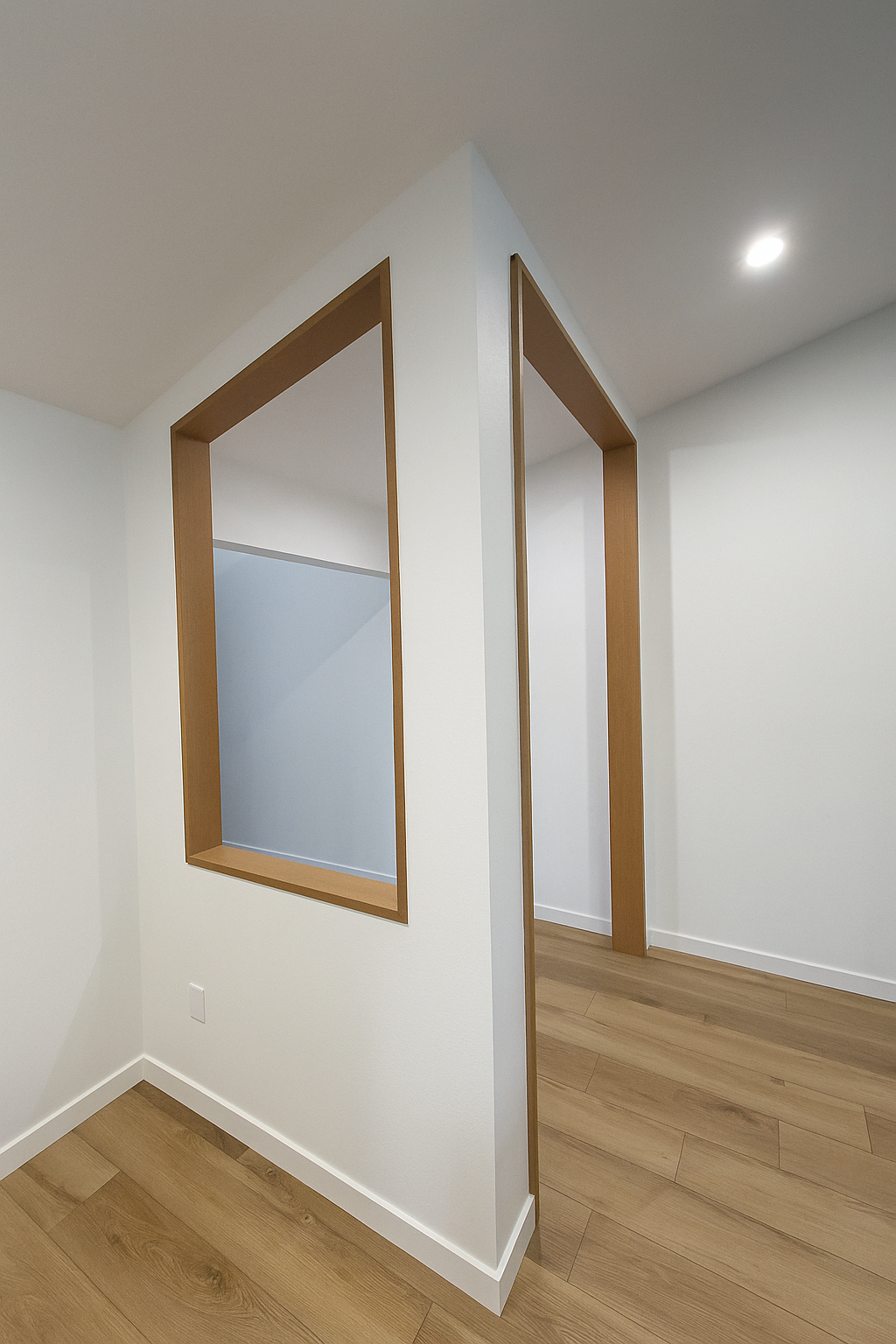 Our wood accent framed entry vestibule portal.