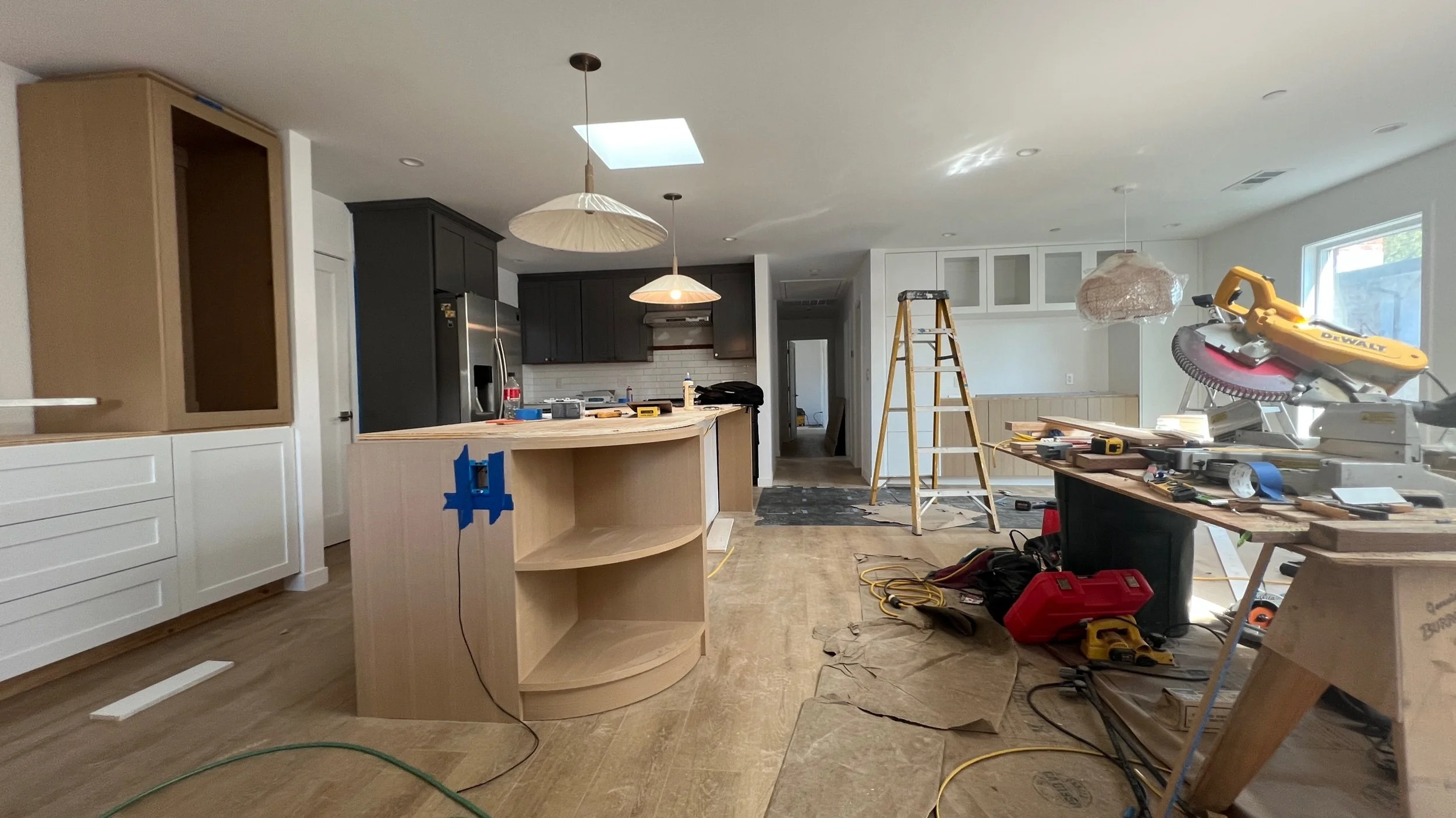 The cabinets are all laid out & the best is yet to come!