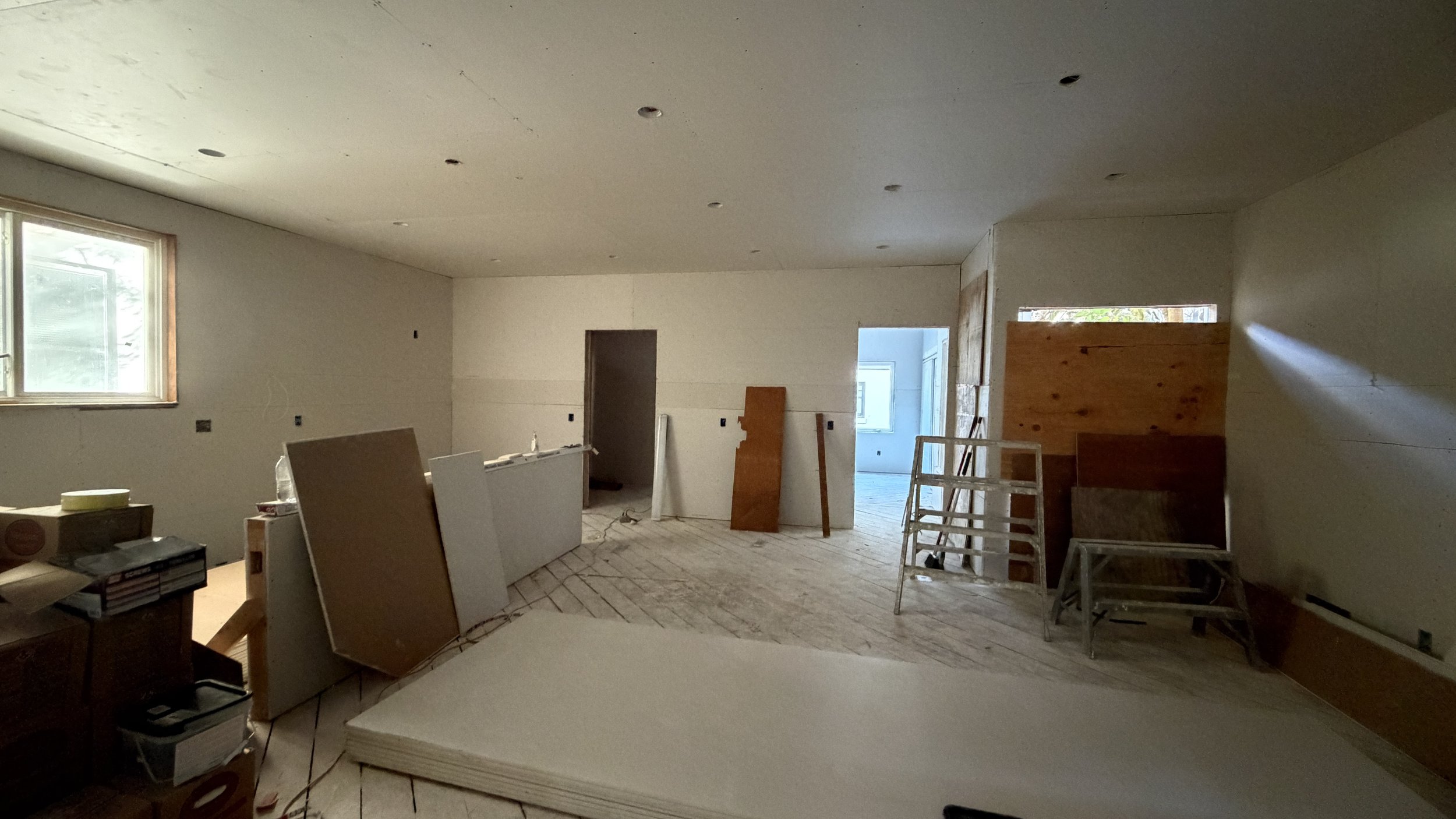 Only after drywall inspections can taping & mudding work begin.