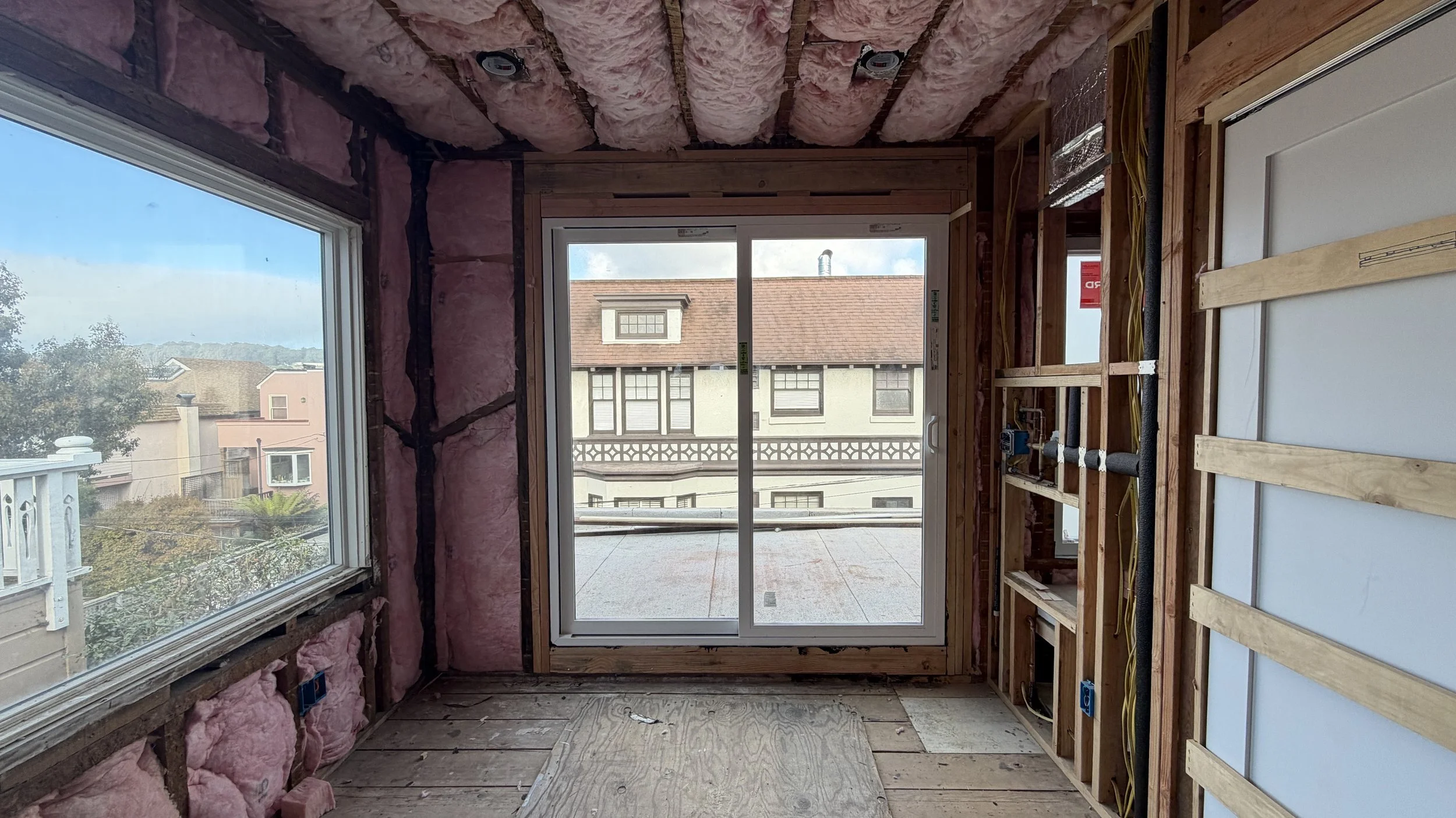 From shabby to chic with a new 6-foot wide sliding door deck access.
