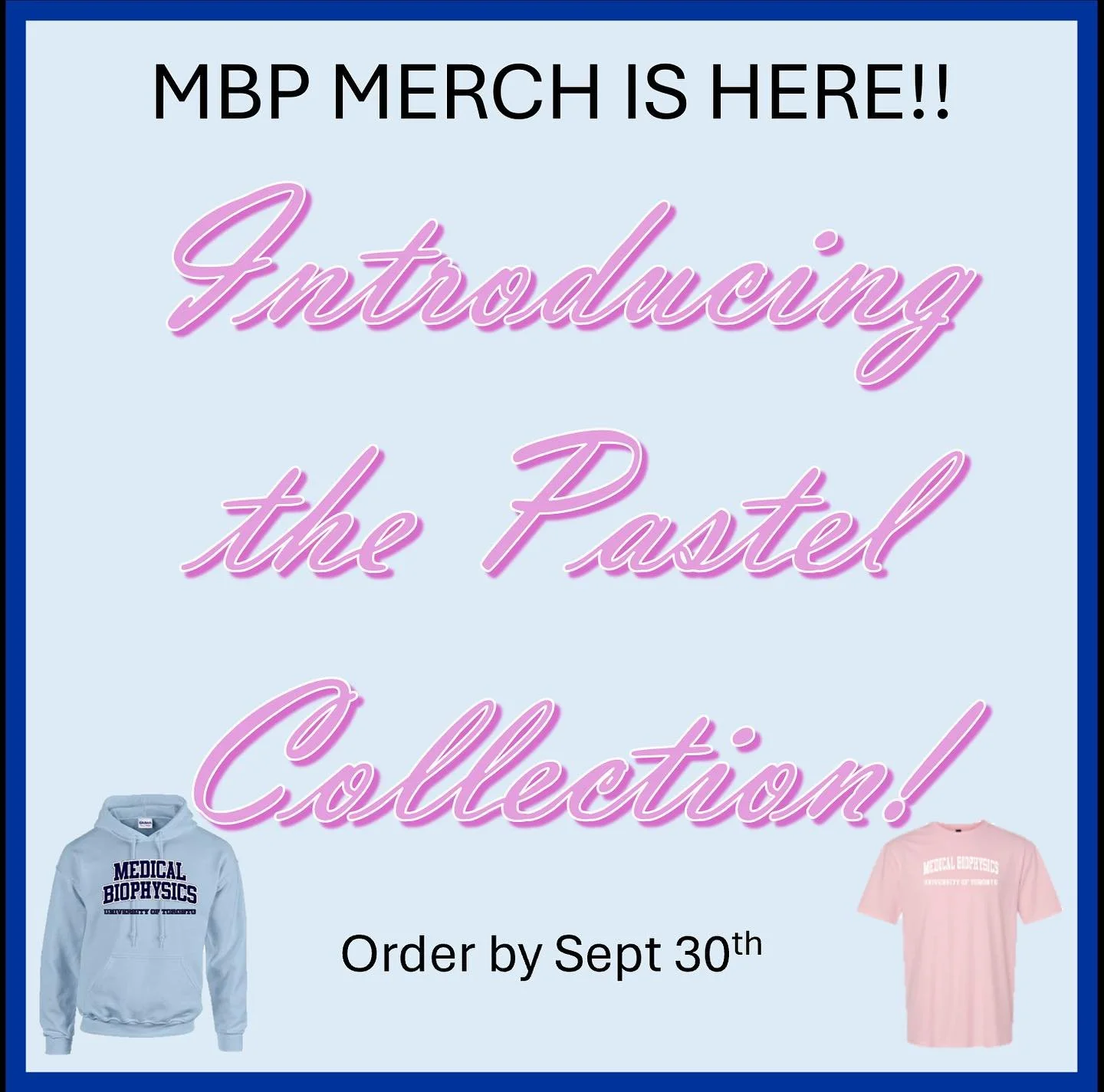 Merch is here!! Including the limited edition PASTEL COLLECTION! Order using the link in our bio to share in some MBP spirit! 🩵🩷🛍️