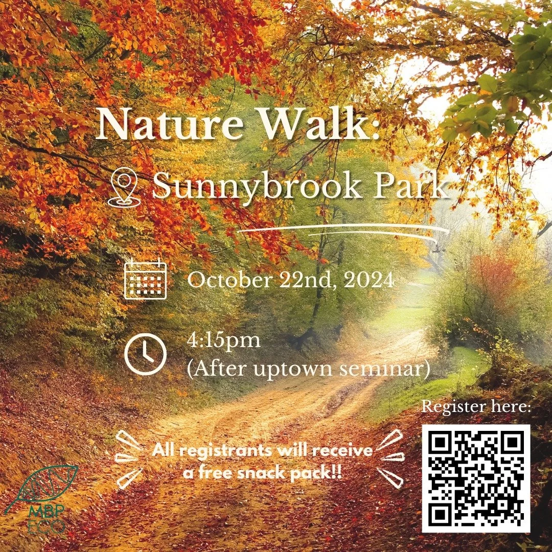 Come join us for our first Nature Walk event at the Sunnybrook Park! It is the golden season of the year, when the leaves pave the road, and the chill sweeps away the summer heat. Sunnybrook Park, which is located at 1132 Leslie St, Toronto, ON, is a