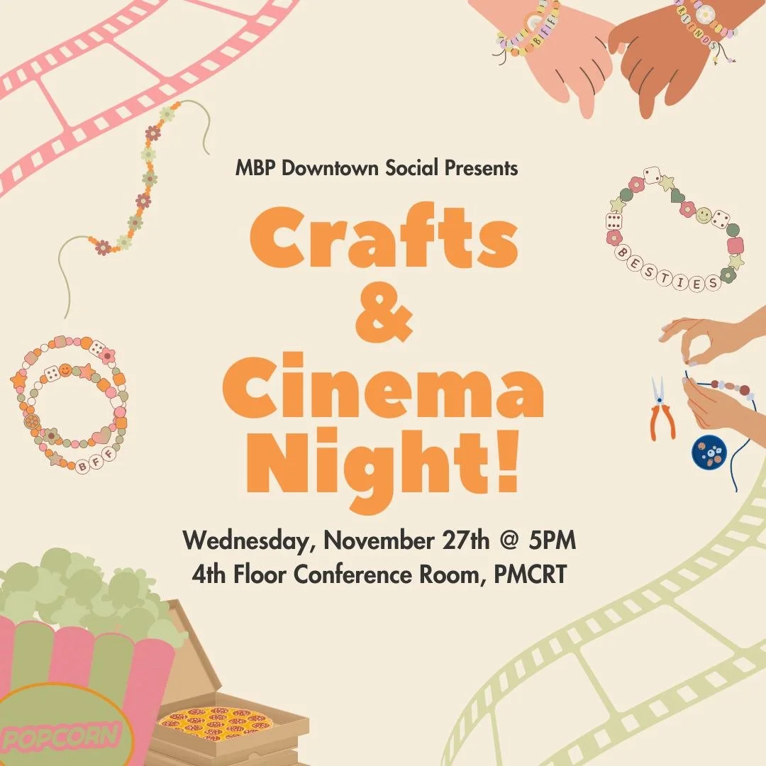 Join us for a relaxing night of friendship bracelet making, a nostalgic movie and lots of pizza/snacks! 🎬🌟🍕 Come unwind, connect, and enjoy a cozy night together!

📆 Date: Wednesday, November 27th
⏰ Time: 5:00 PM onwards
📍 Location: 4th Floor Co