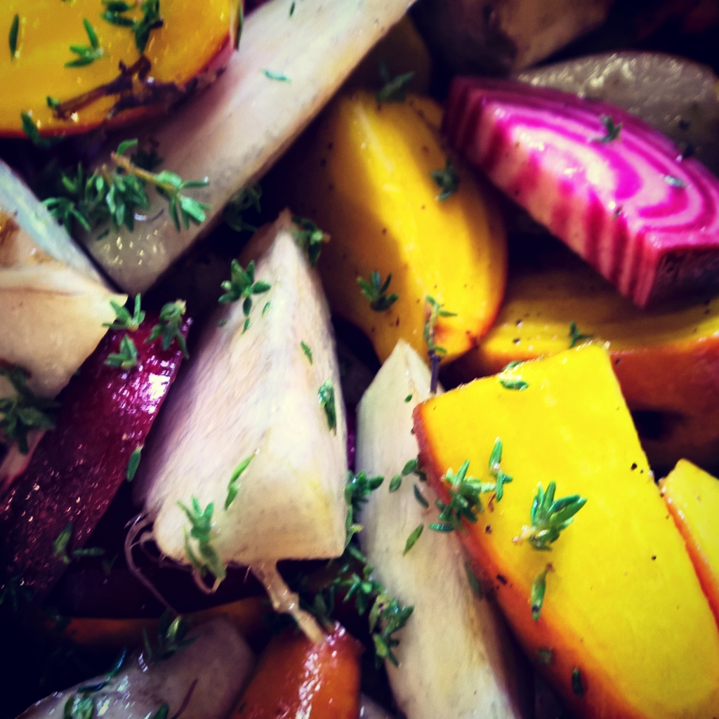 Roasted Rainbow Beetroot Salad with Builin Blasta House Dressing