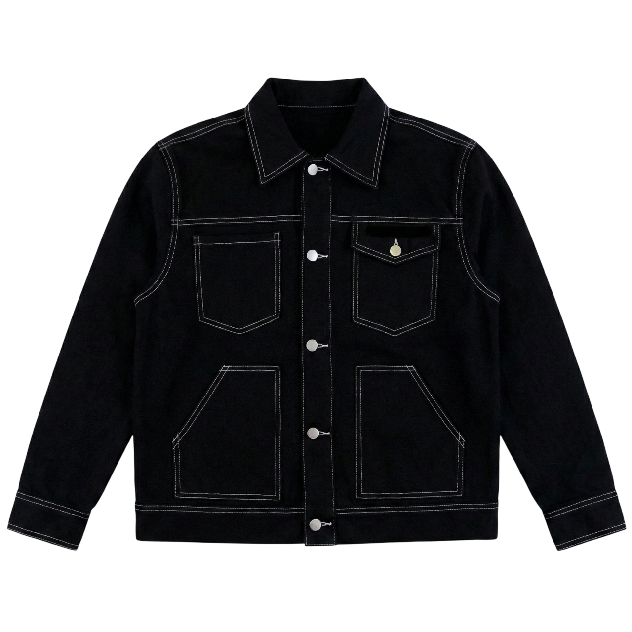 Denim Trucker Jacket - Black