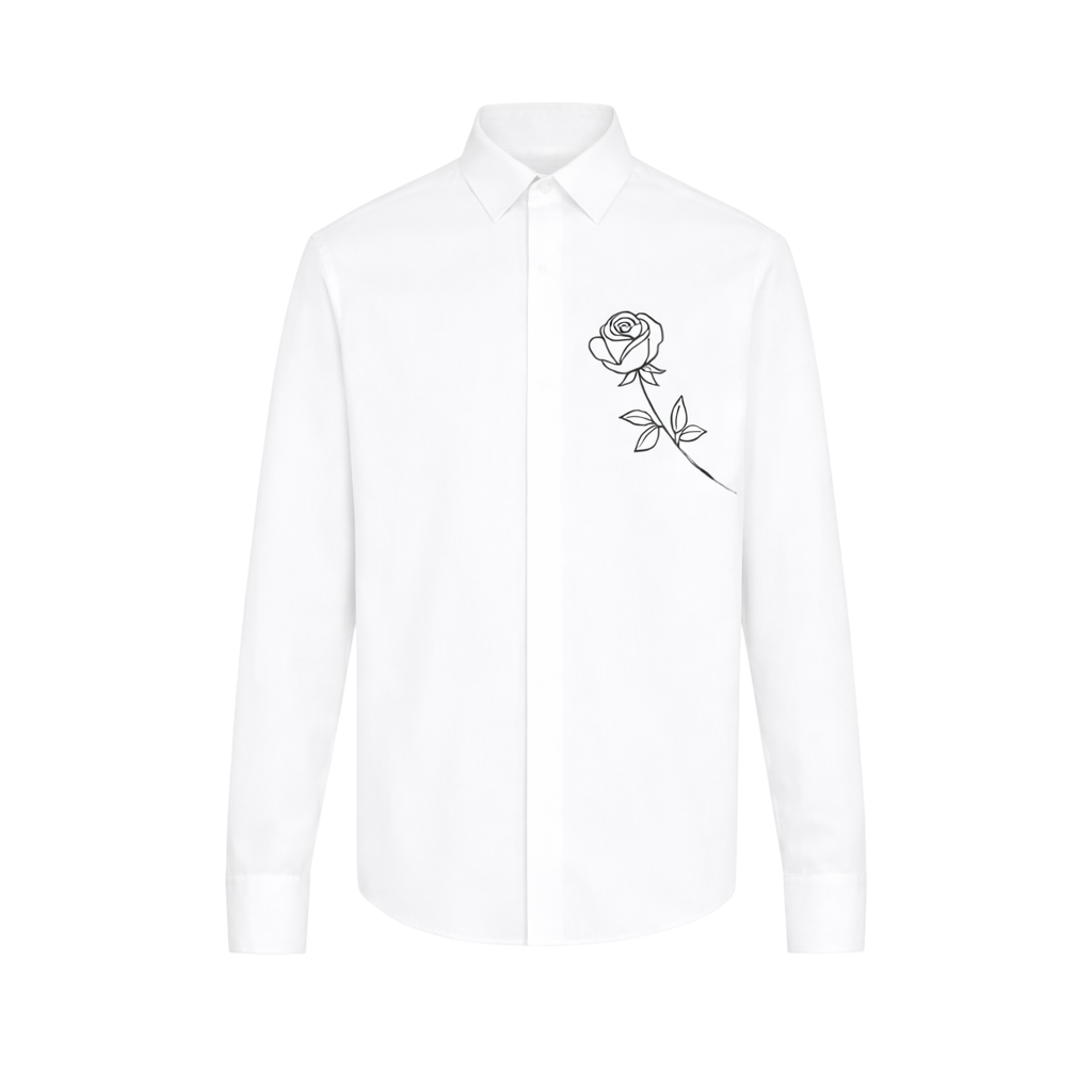 Sketch Rose Poplin Shirt