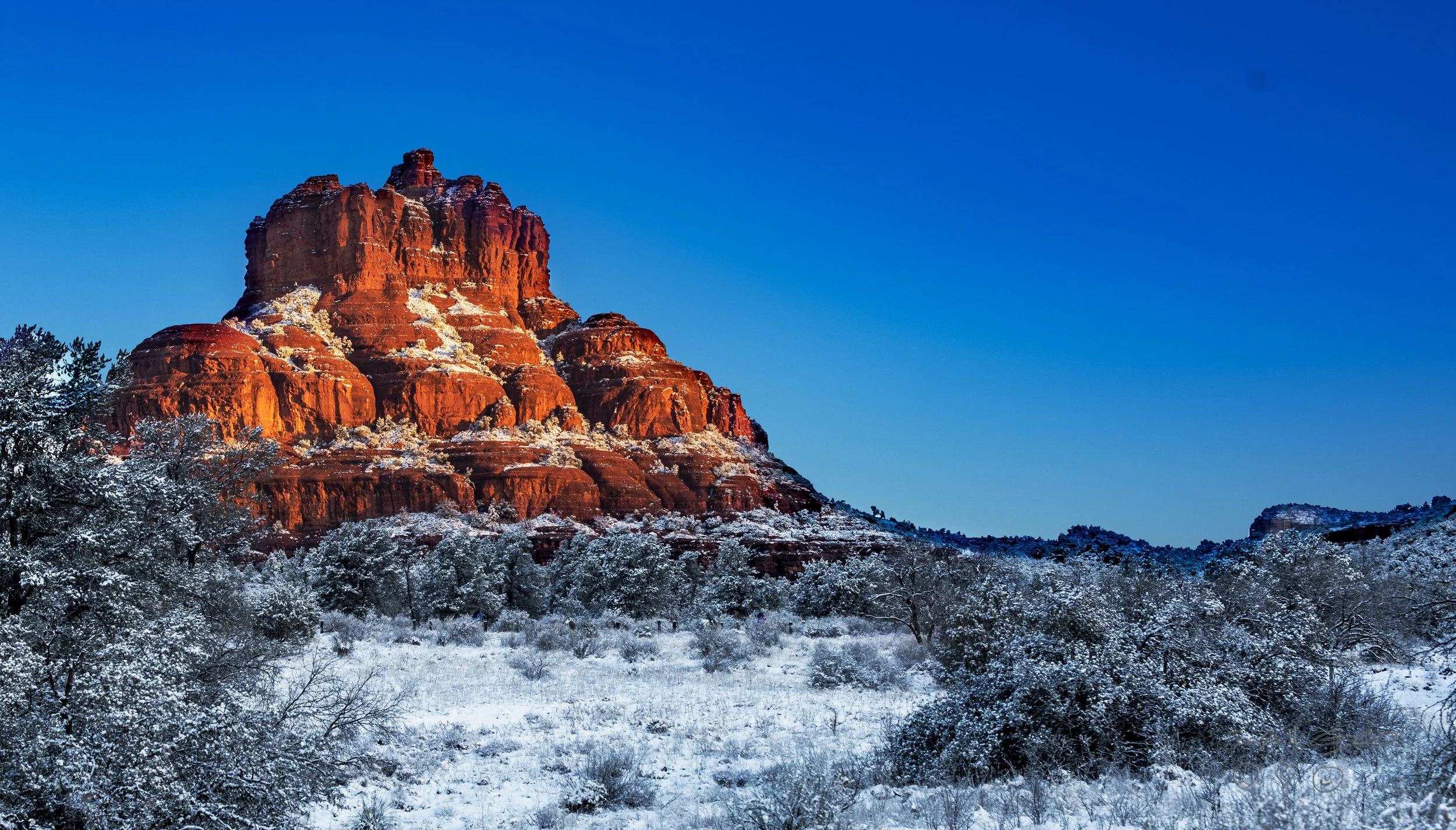 Bell Rock, Sedona, AZ on a wintery day