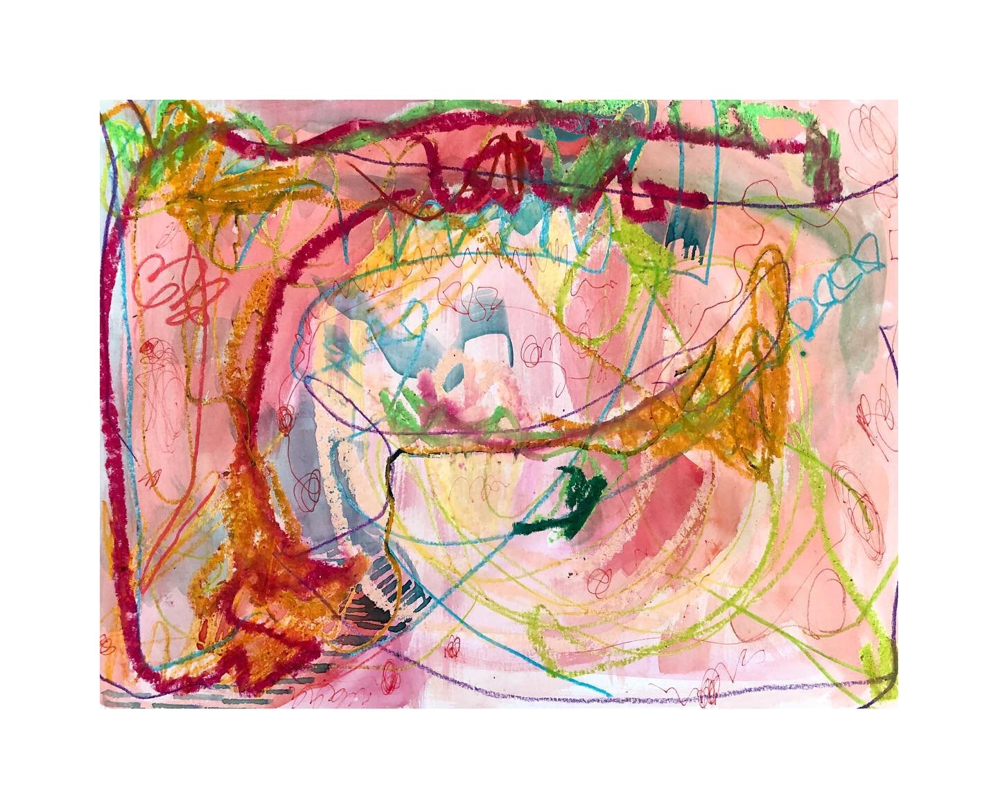 Sad fish 🐟

Gouache, oil stick, colored pencil on paper
9*12 inches 
2022