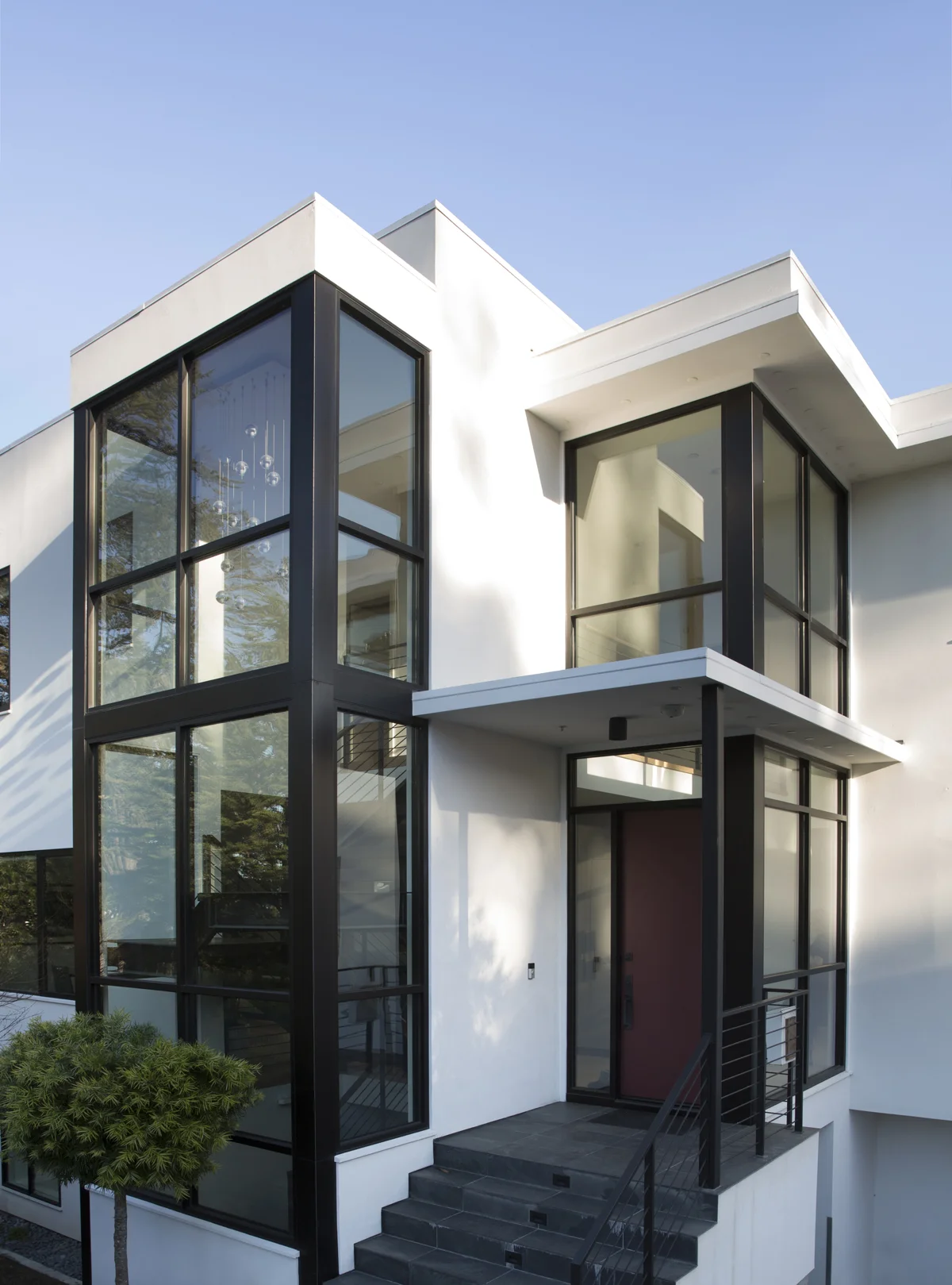 Large windows are visible from the exterior.
