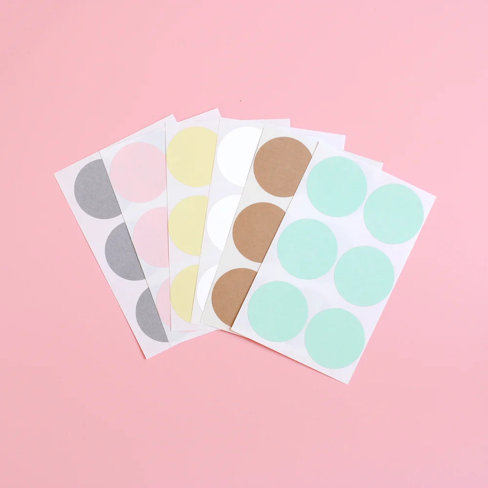 Pastel Circle Stickers onlinelabels.com