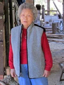 Ikuko Hussey, "Sukoshi"! She keeps Jugtown organized and the can be seen in the sales cabin. 