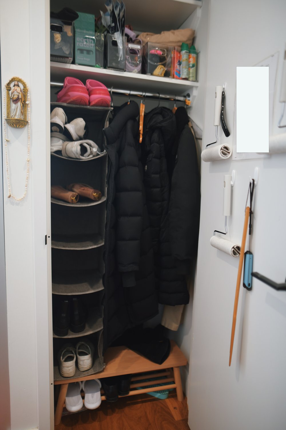 Front coat closet (shared)
