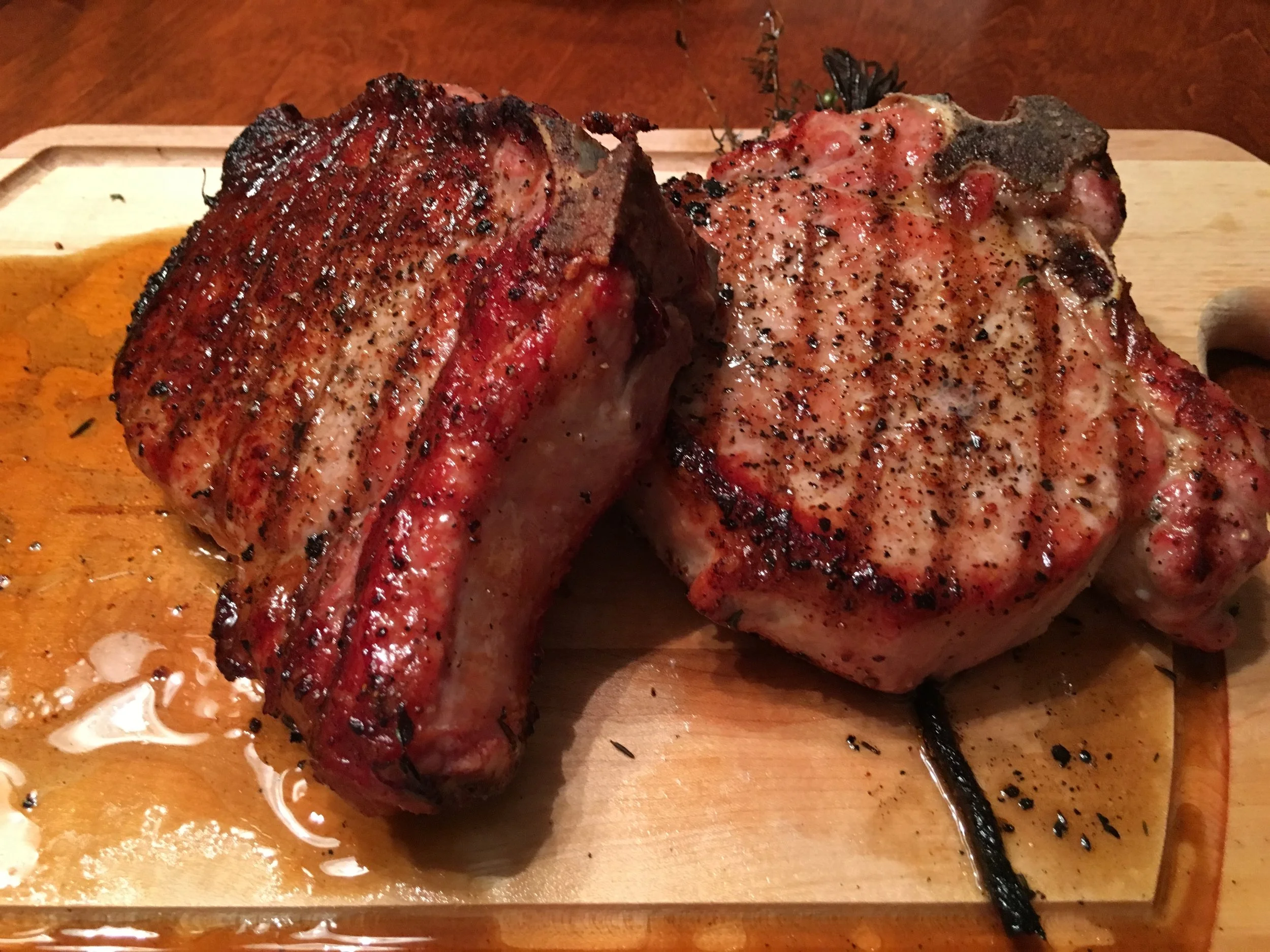 Garlic, Rosemary and Thyme Pork Chops