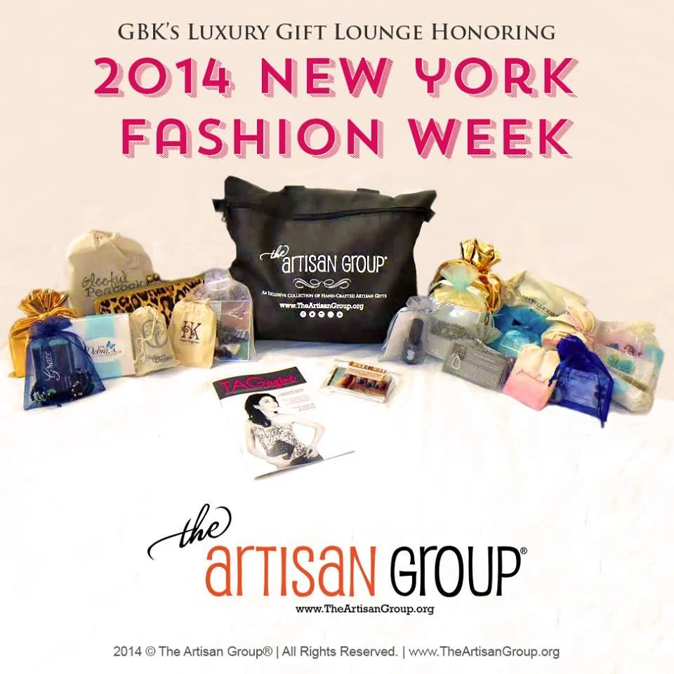 The Artisan Group - 2014 New York Fashion Week Gift Lounge Published: September 2014 We were featured in the 2014 NYFW TAG gift bags! View Media