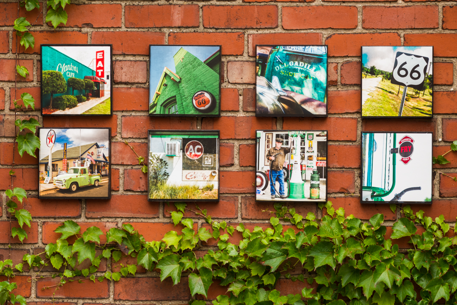 Pics On Route 66 Wood Panel Collage Series On Display June 3rd-5th David Schwartz Photography In Cleveland's Little Italy.