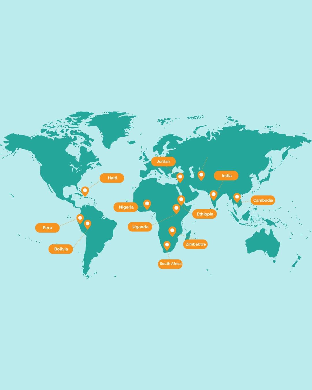 A map of where we work across Africa, Asia, Latin America and the Middle East.

We focus our programmes on girls in these regions because significant gap exists in leadership training and cultural exchange opportunities for girls in the Global Majori