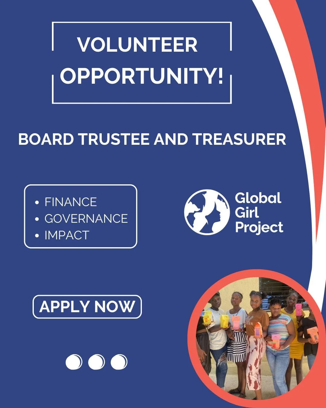 @globalgirlproject is looking for a committed and finance-savvy volunteer Trustee to serve as Treasurer. 

This voluntary role is a chance to help guide our strategic direction, strengthen financial sustainability, and support our mission to mobilise