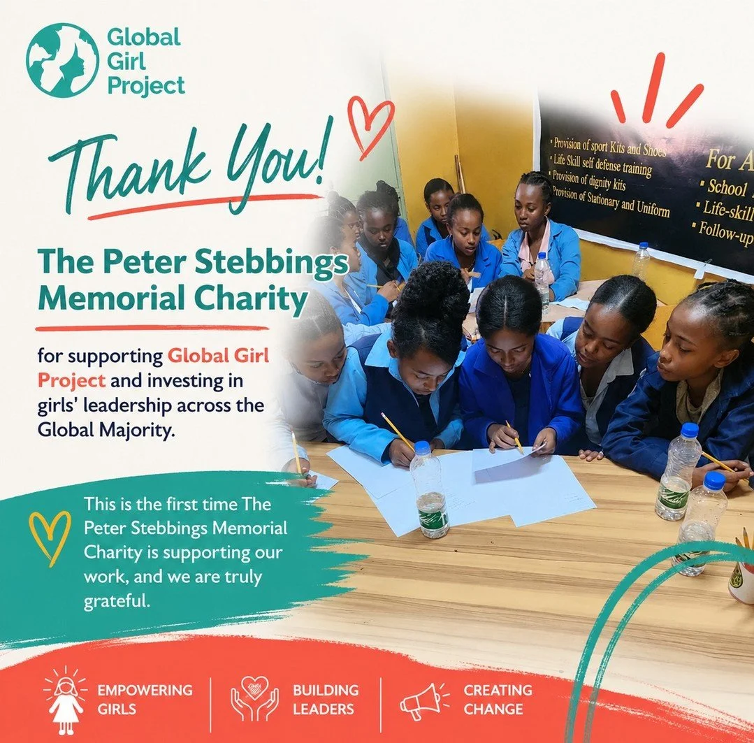 We're delighted to share that The Peter Stebbings Memorial Charity has supported Global Girl Project with a generous donation to help advance girls' leadership across the Global Majority.

This is the first time The Peter Stebbings Memorial Charity h
