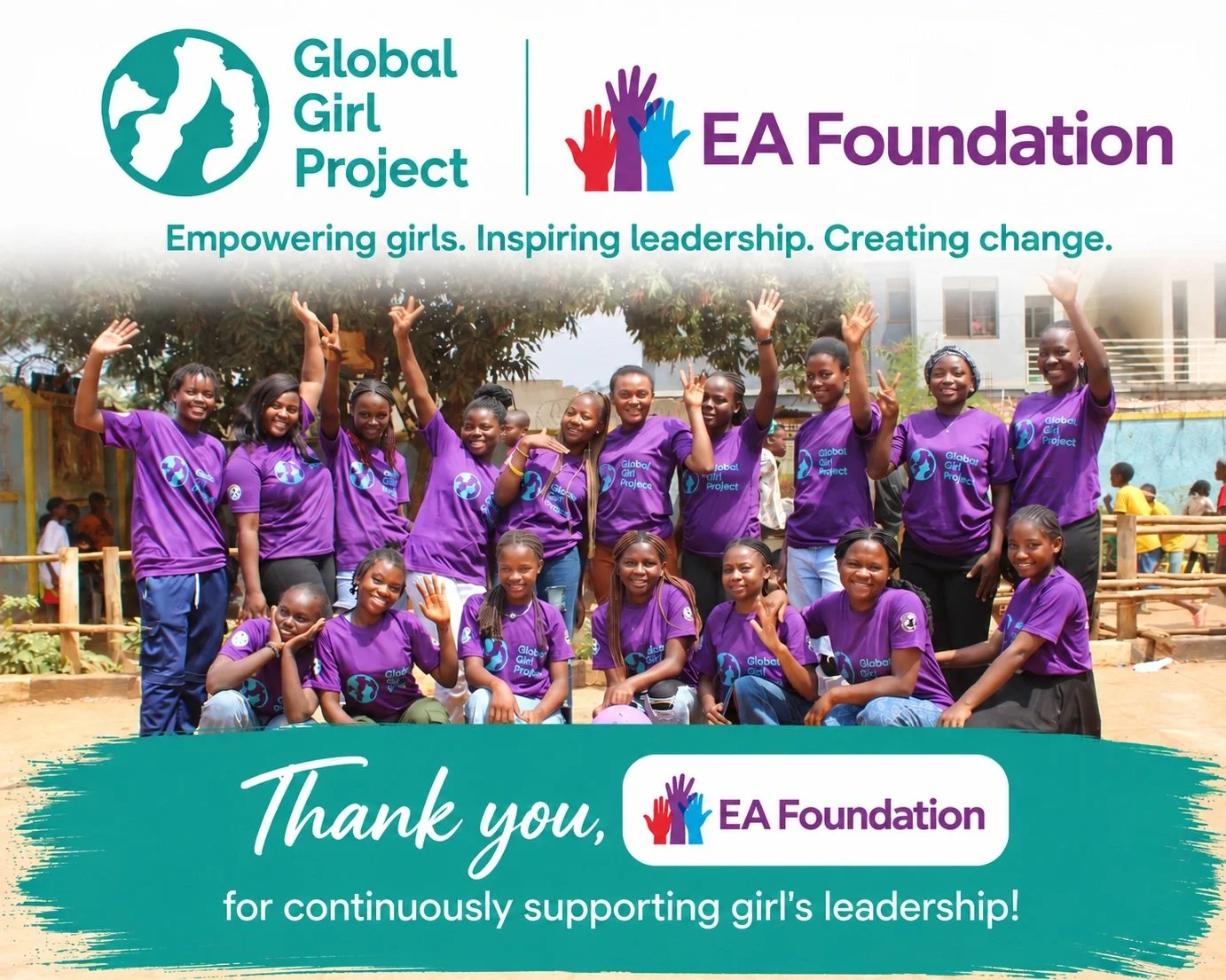 We&rsquo;re delighted to celebrate the continued support of the @eafoundationuk and their commitment to investing in girls&rsquo; leadership across the Global Majority.

Their support is helping us deliver both our Global Girl Leadership Initiative (
