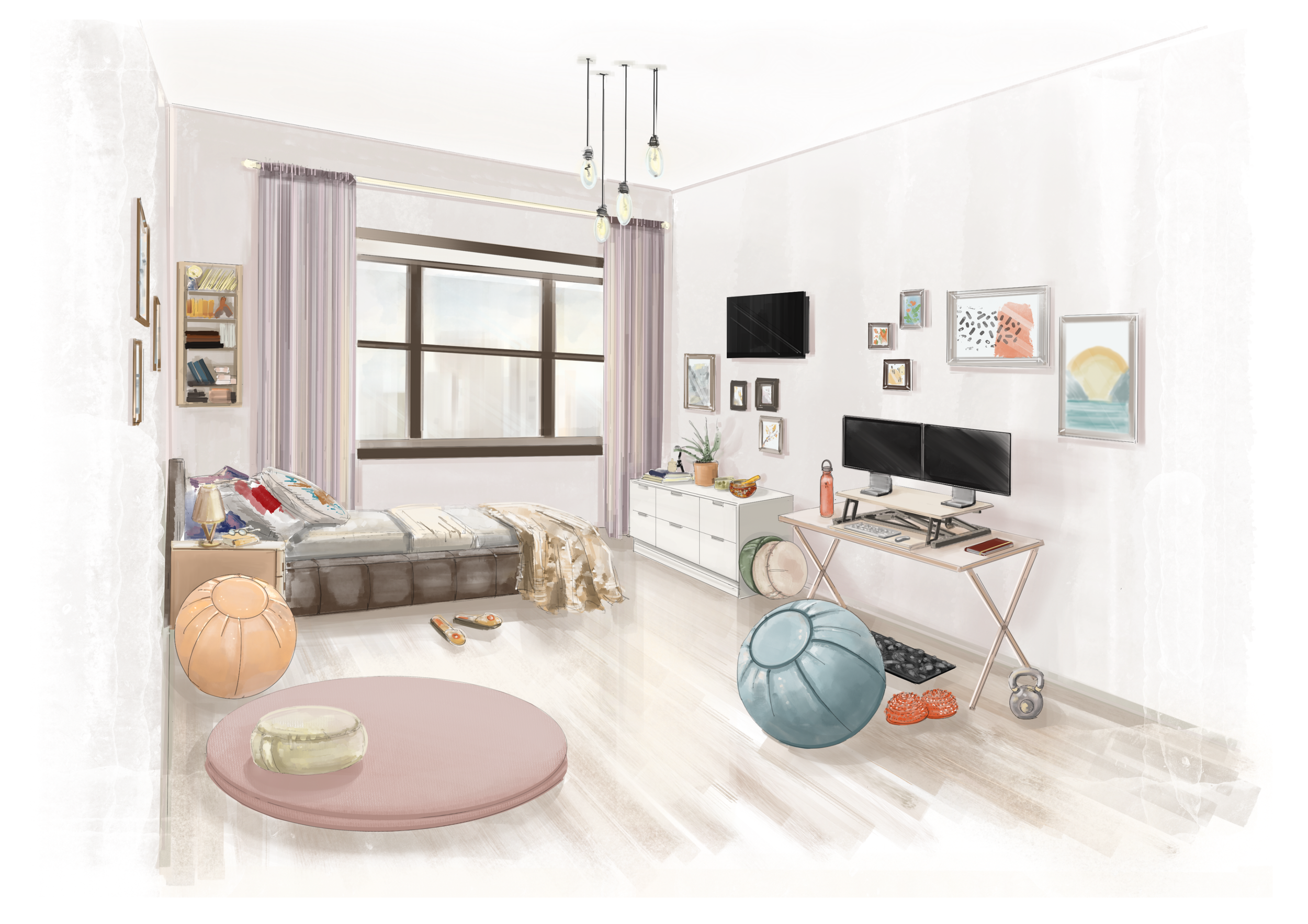 Redfin's Small Apartment Balcony Ideas: featuring Venn's mission to incorporate multi-height workstations
