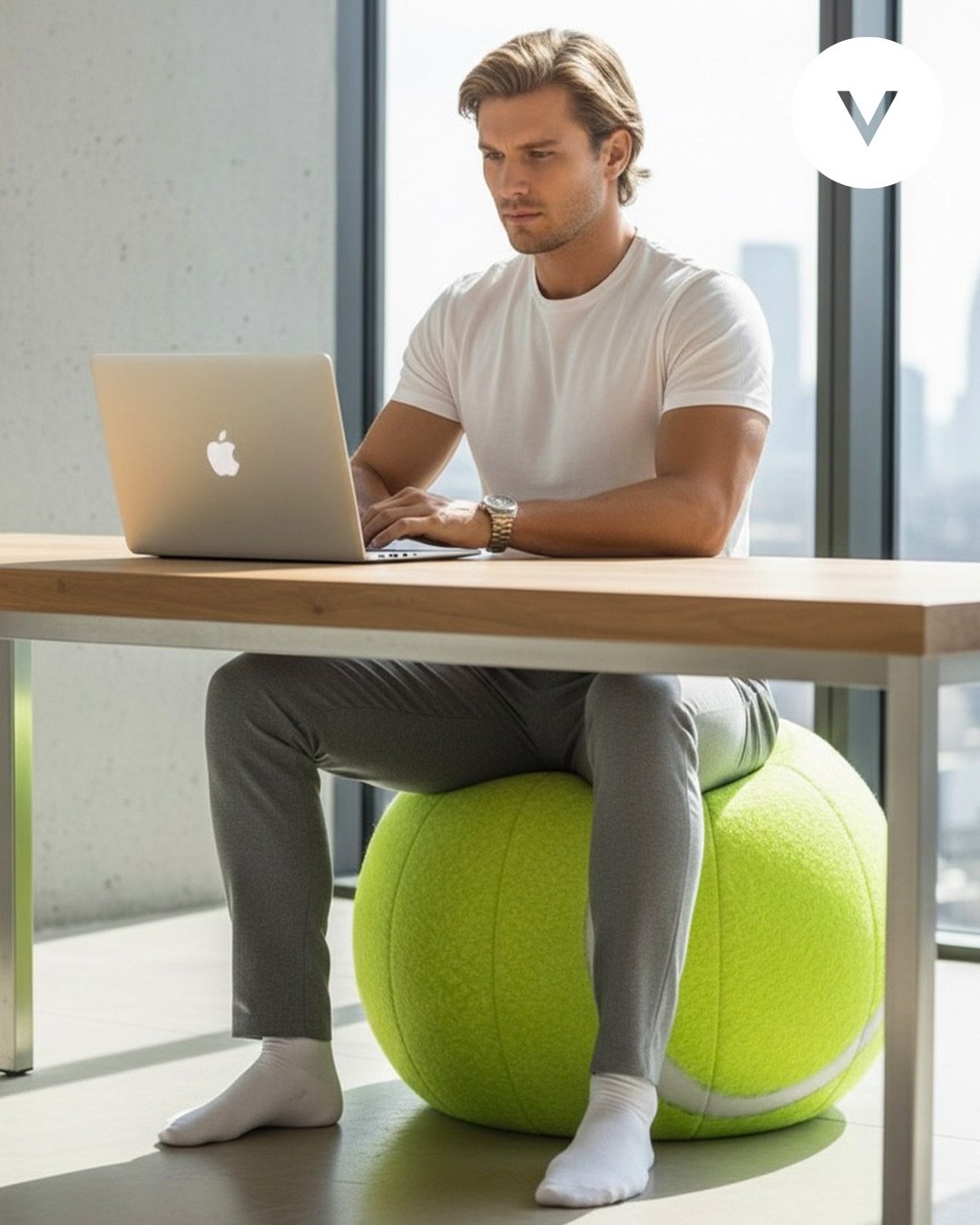 Better posture isn&rsquo;t situational. It&rsquo;s trained.

The Air Chair keeps your body active while you work: engaging your core, improving alignment, and building balance through constant micro-movement.

That same stability shows up where it ma