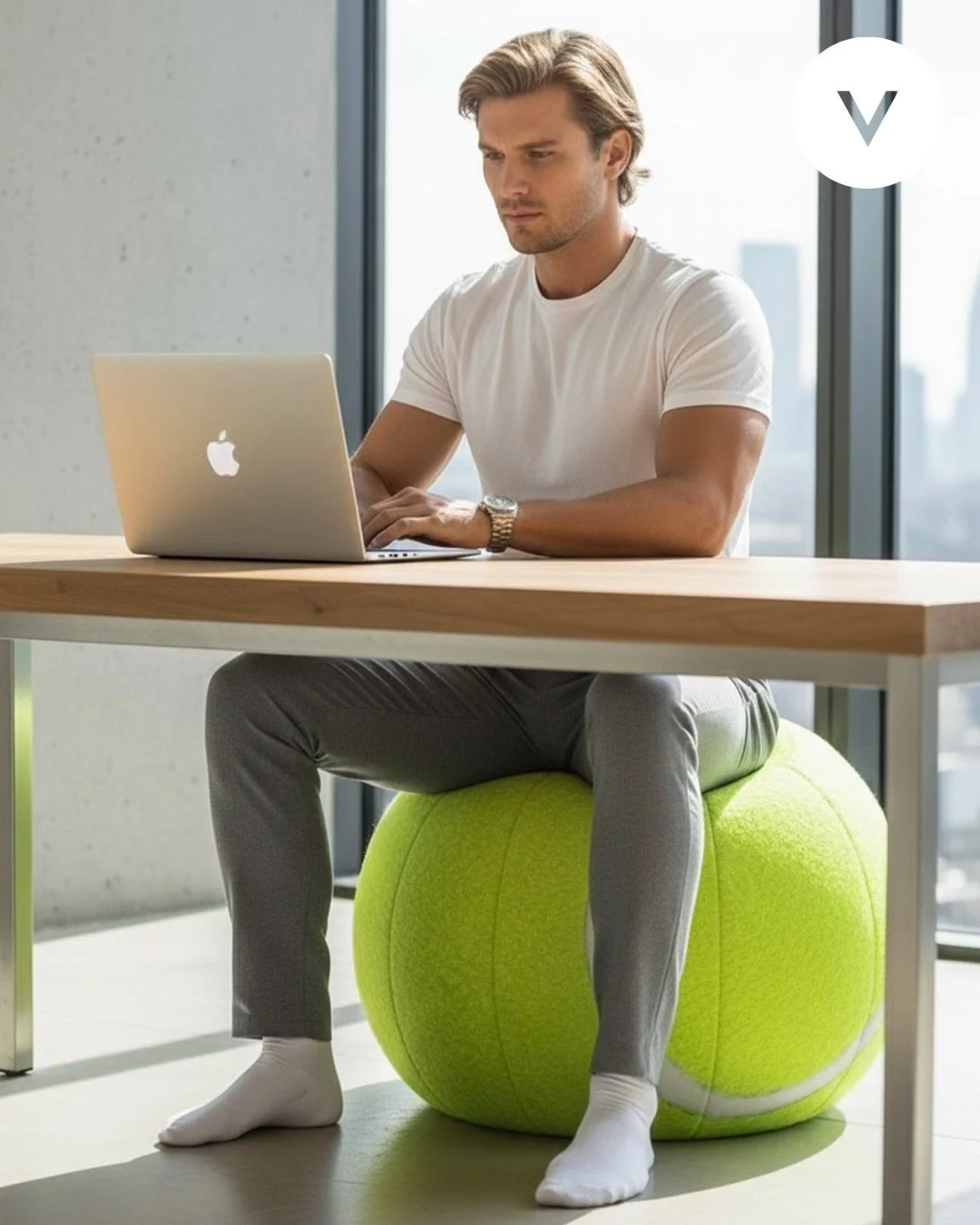 Better posture isn&rsquo;t situational. It&rsquo;s trained.

The Air Chair keeps your body active while you work: engaging your core, improving alignment, and building balance through constant micro-movement.

That same stability shows up where it ma