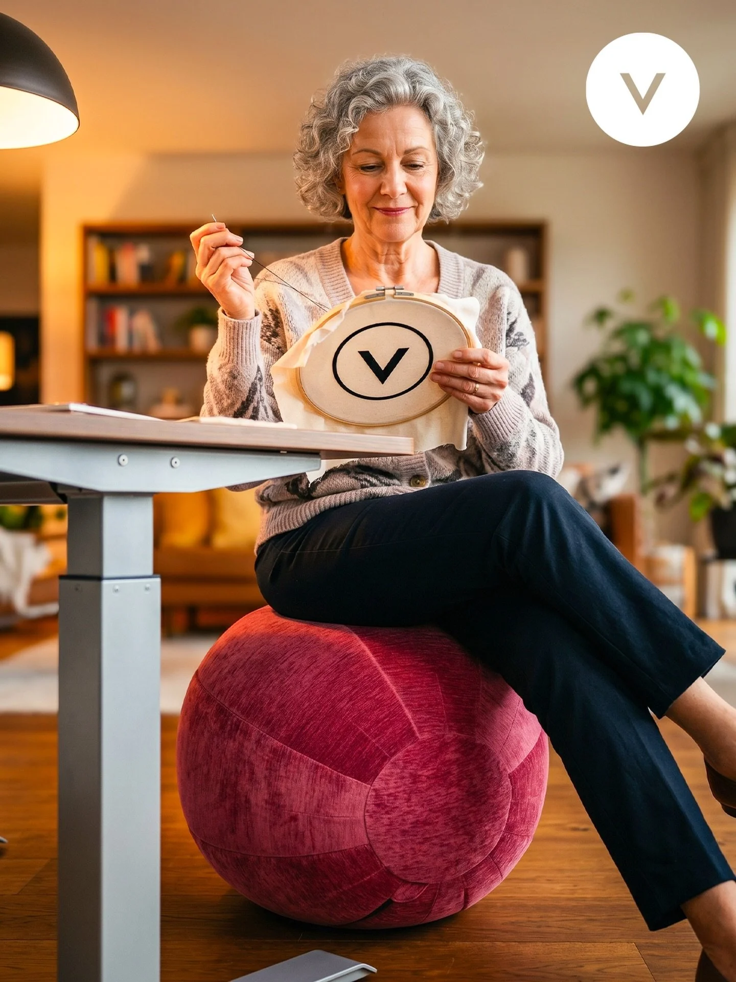 Embroidery: officially an active sport. 🪡🔥 Who says you have to sit still to craft?

We are ending sedentarism one stitch at a time with the @venndesign Air Chair. 🧬 The science is simple but genius: static sitting is the enemy of joint health and
