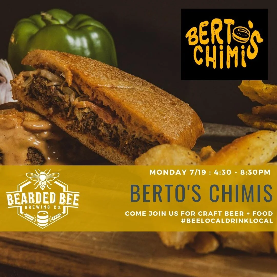 It's raining and blah... forget cooking and come get some Bertos Chimis and a nice cold beer!