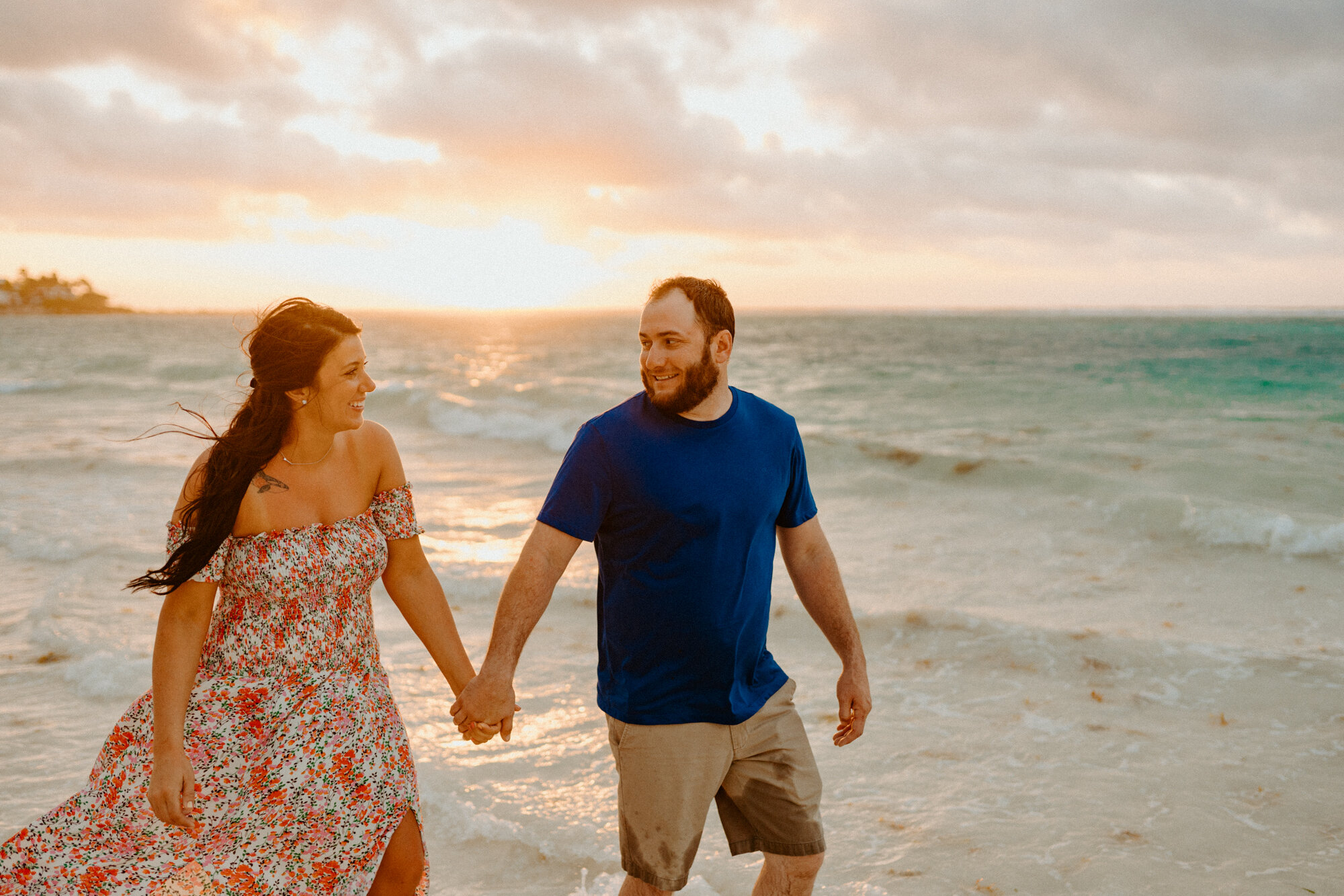 honeymoon session at sunrise on the beach riviera maya mexico