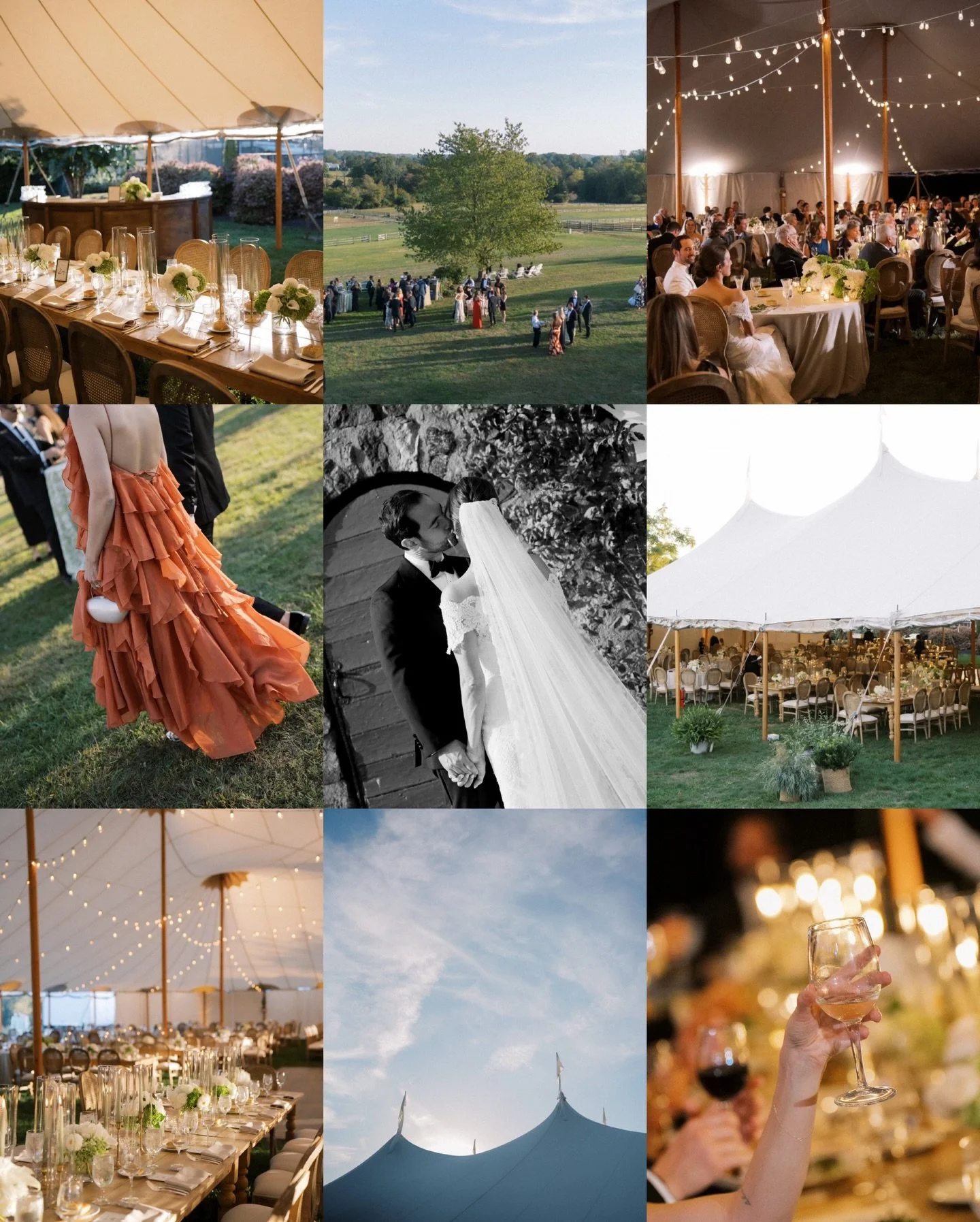 A dreamy, open air, tented wedding is one of the best wedding day experiences. There's just such a relaxed feel, with so many possibilities for decor, customizations, design, and making it your own with no restrictions. Intention is everything. With 