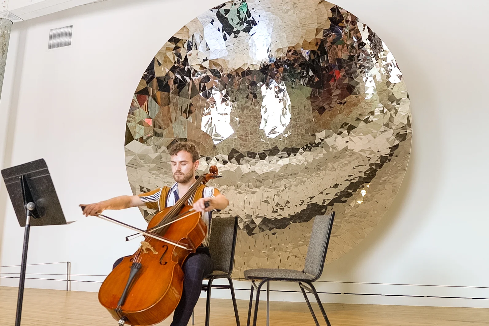 Performing Jacob Cooper ’s Ley Line at MASS MoCa during the 2019 Bang on a Can summer music festival