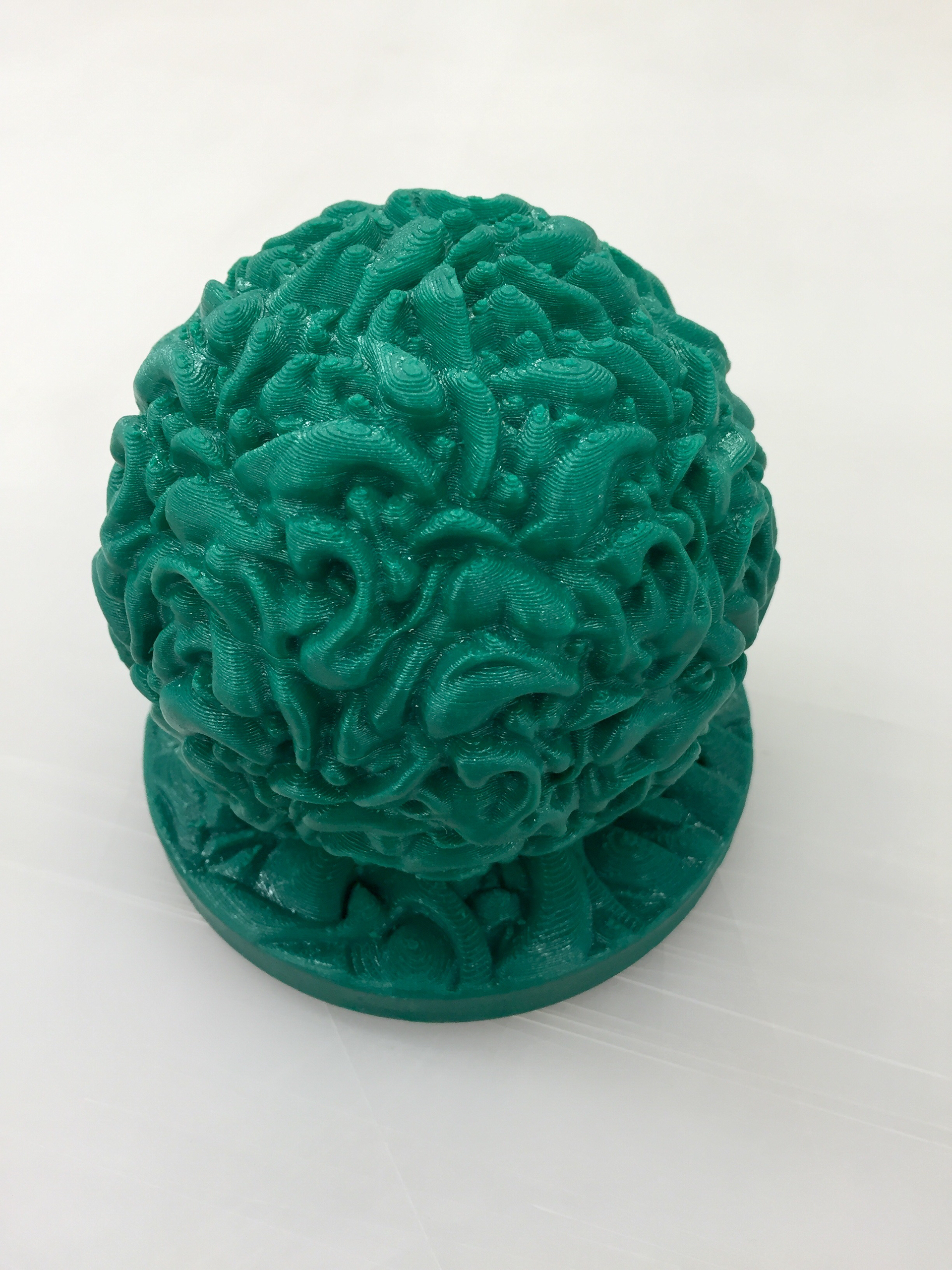 3D Printed Graffiti Ball with relief sculpture base.