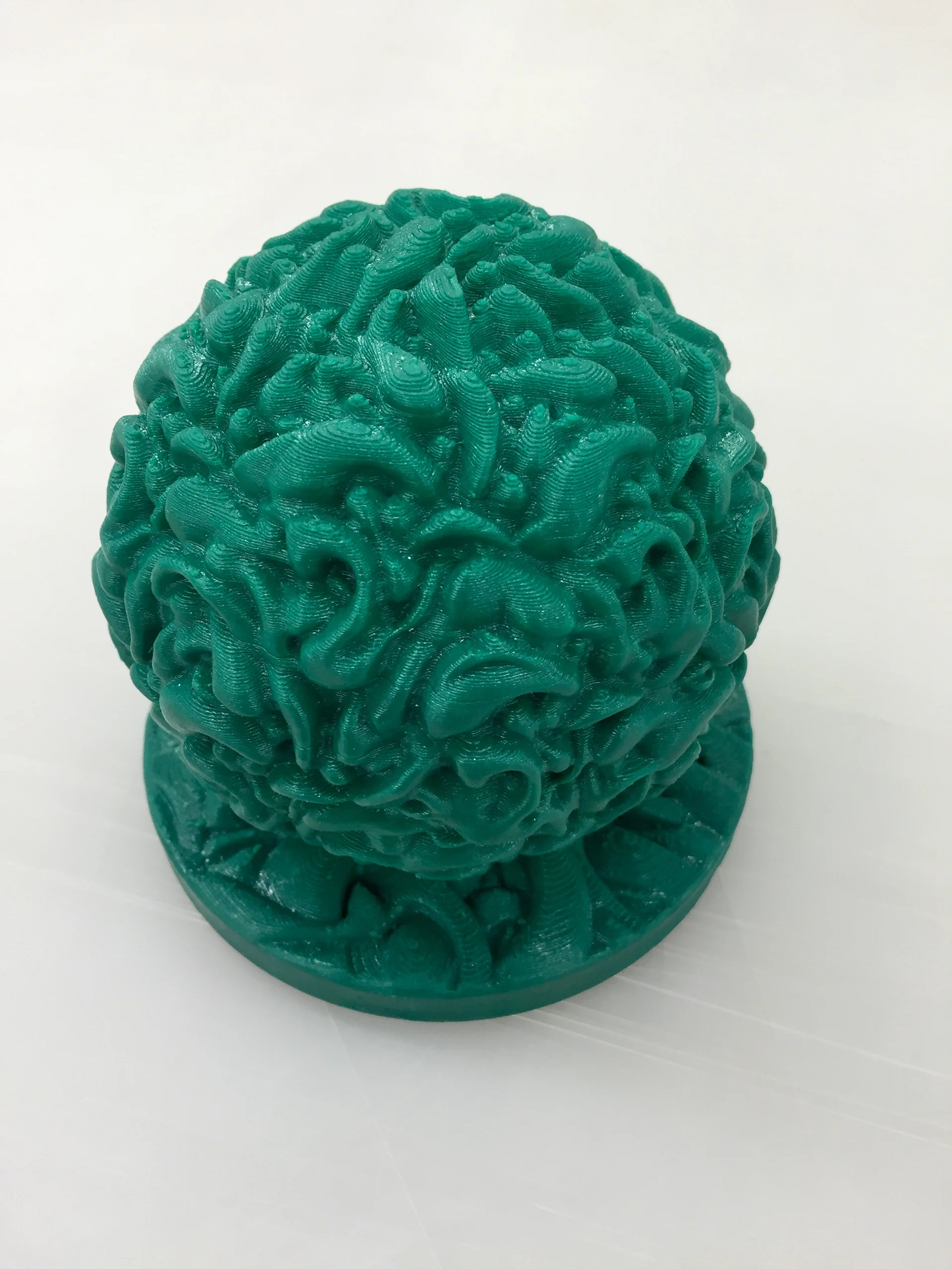 3D Printed Graffiti Ball with relief sculpture base.