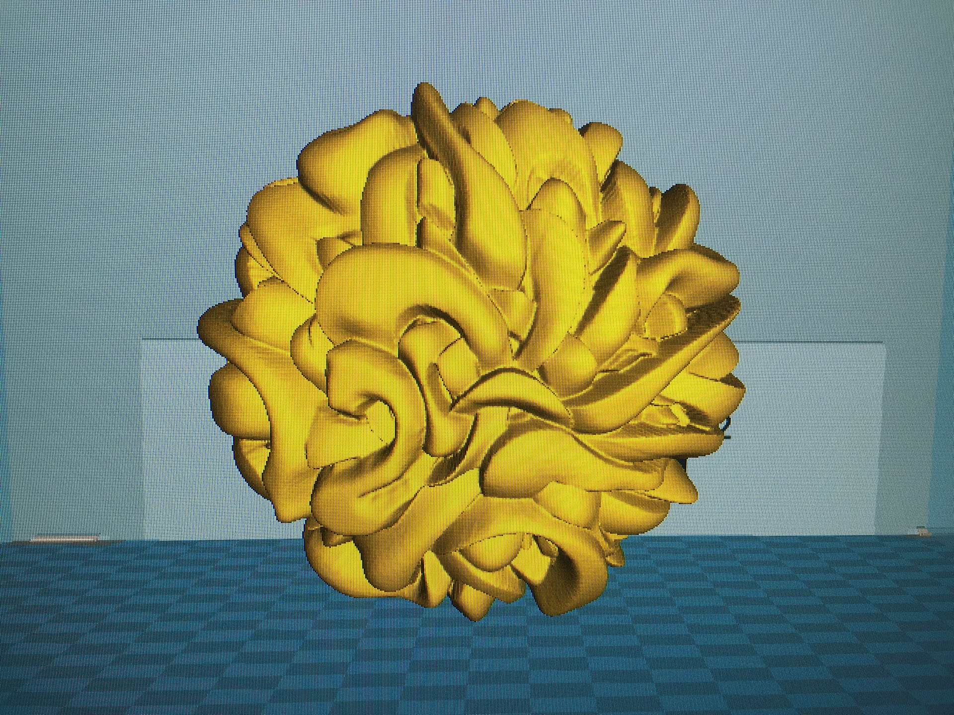 3D Model of a tangled graffiti ball.