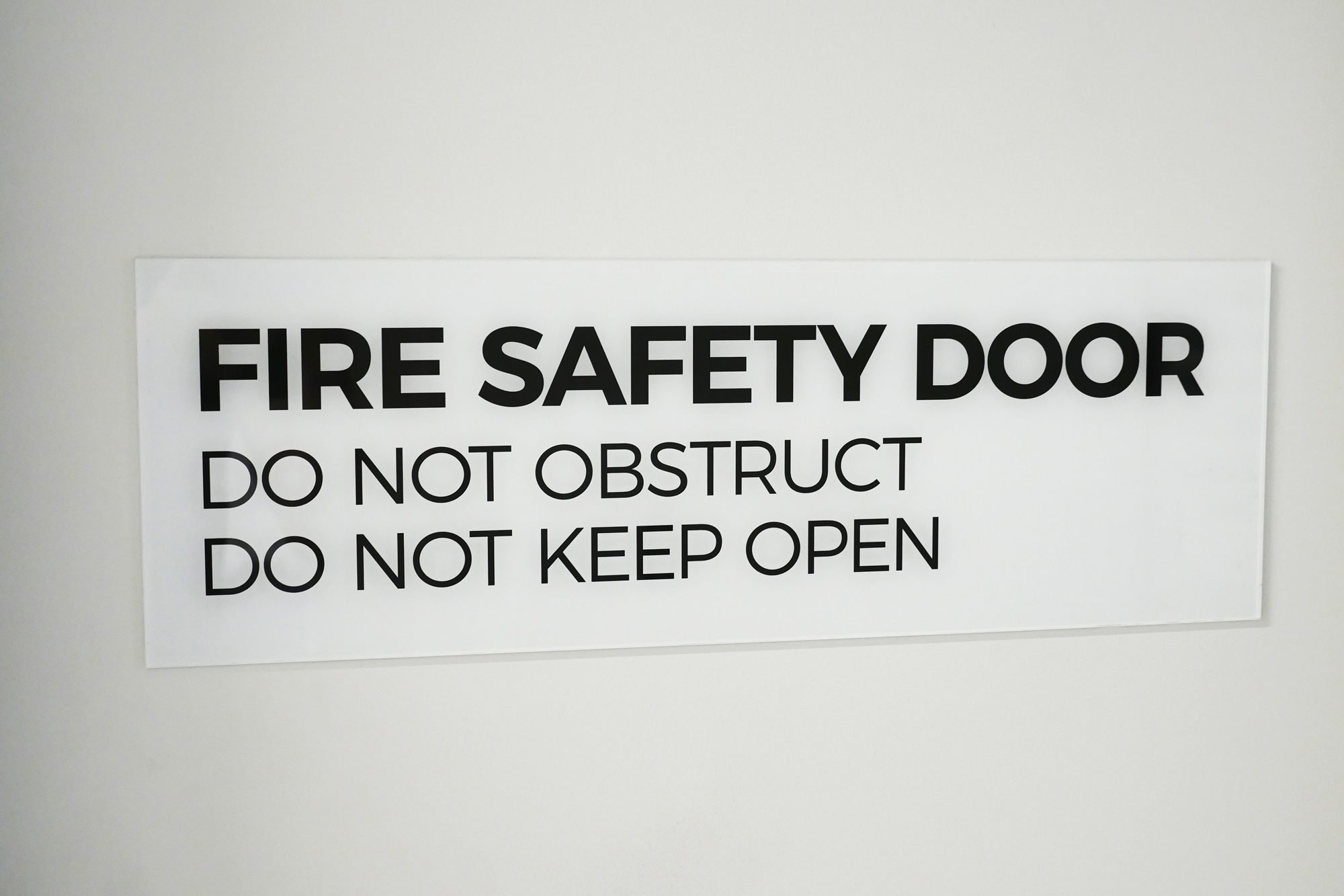 UOW - Statutory Fire Safety Sign