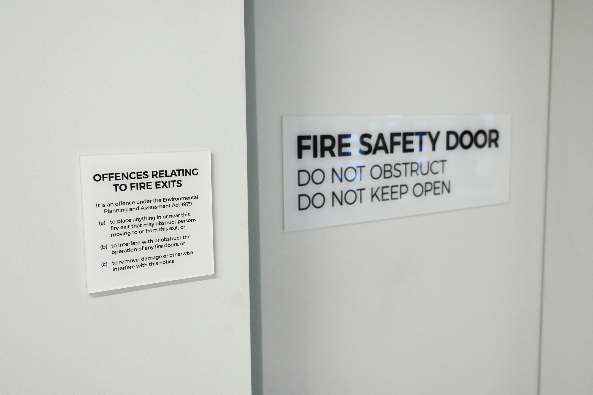 UOW - Statutory Fire Safety Signage