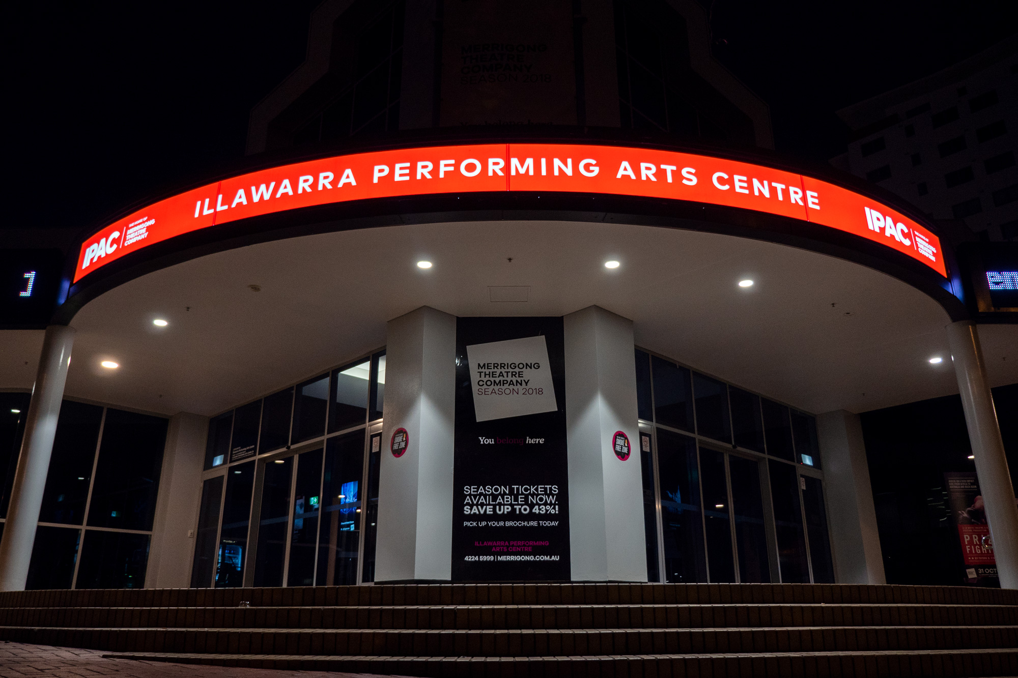 Illawarra Performing Arts Centre (IPAC) - Illuminated Awning Signage