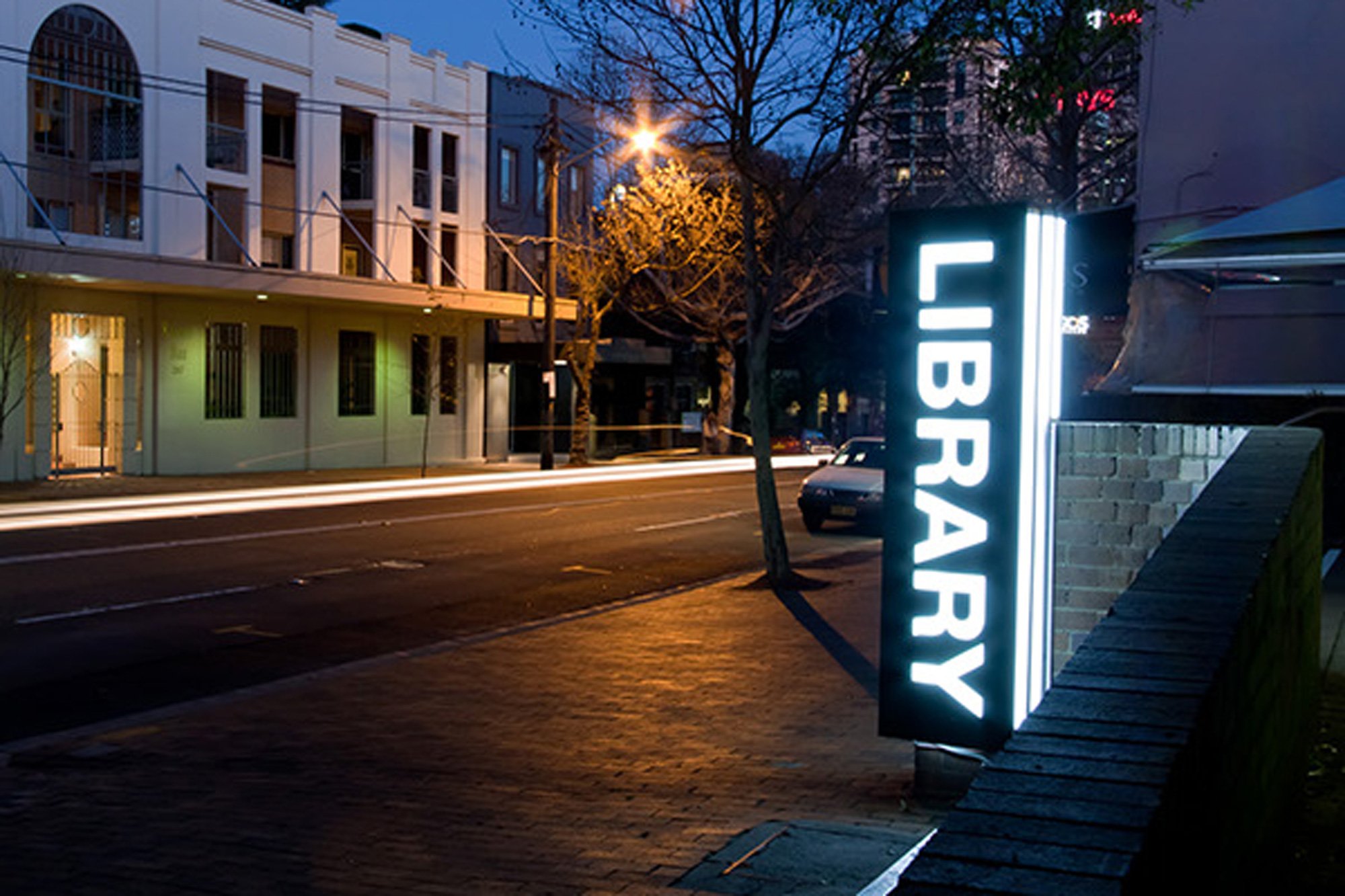 Stanton Library - Illuminated Sign