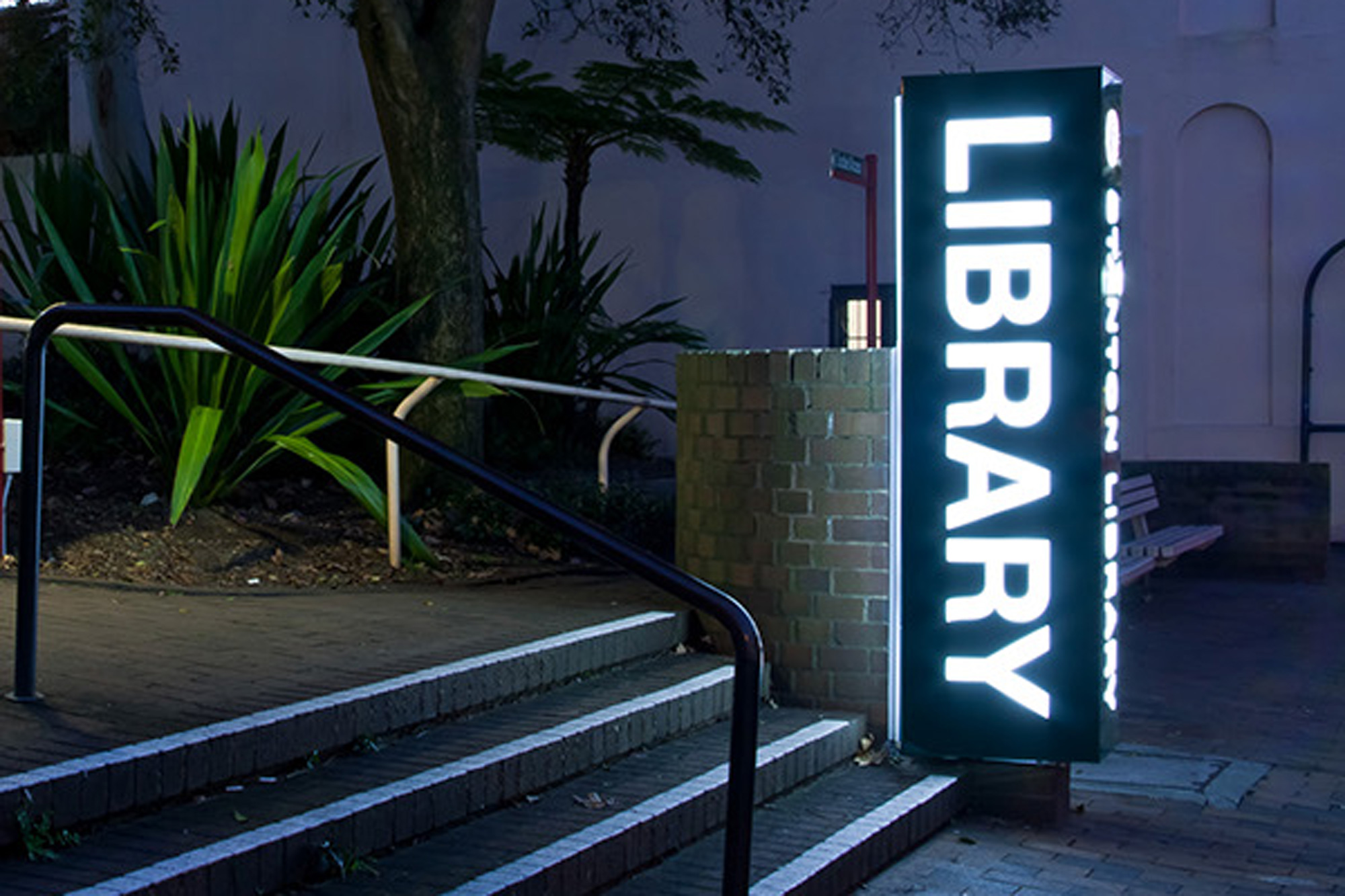 Stanton Library - Illuminated Sign