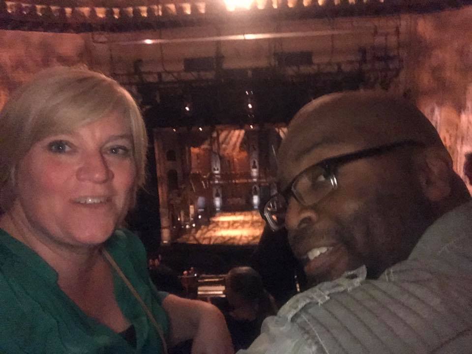 The Hubs and I, attempt a stage selfie