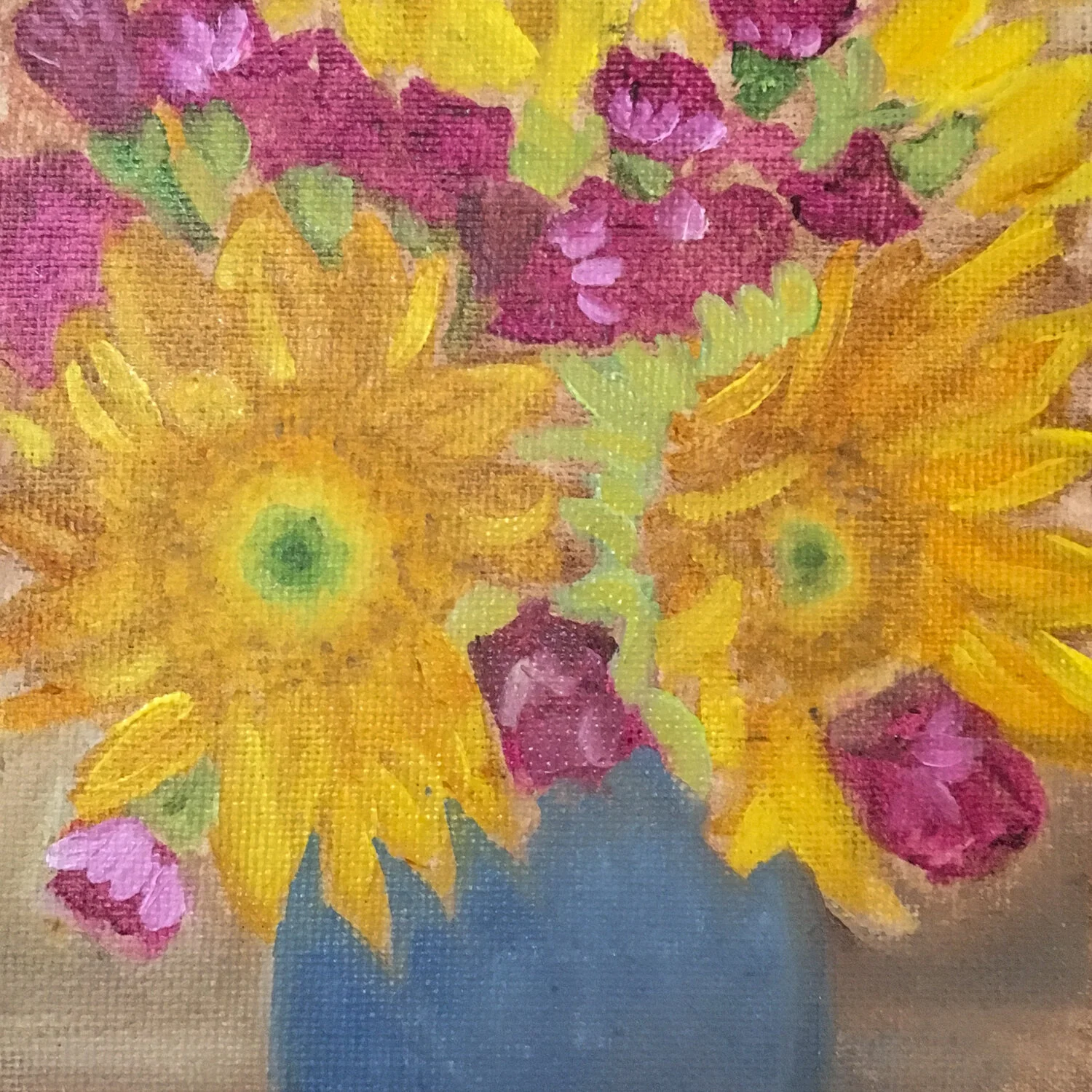 Pot of Sunflowers