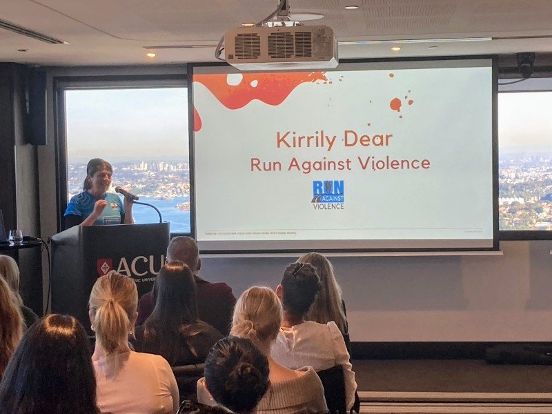 Kirrily Dear speaking at the Tuned in Modules launch