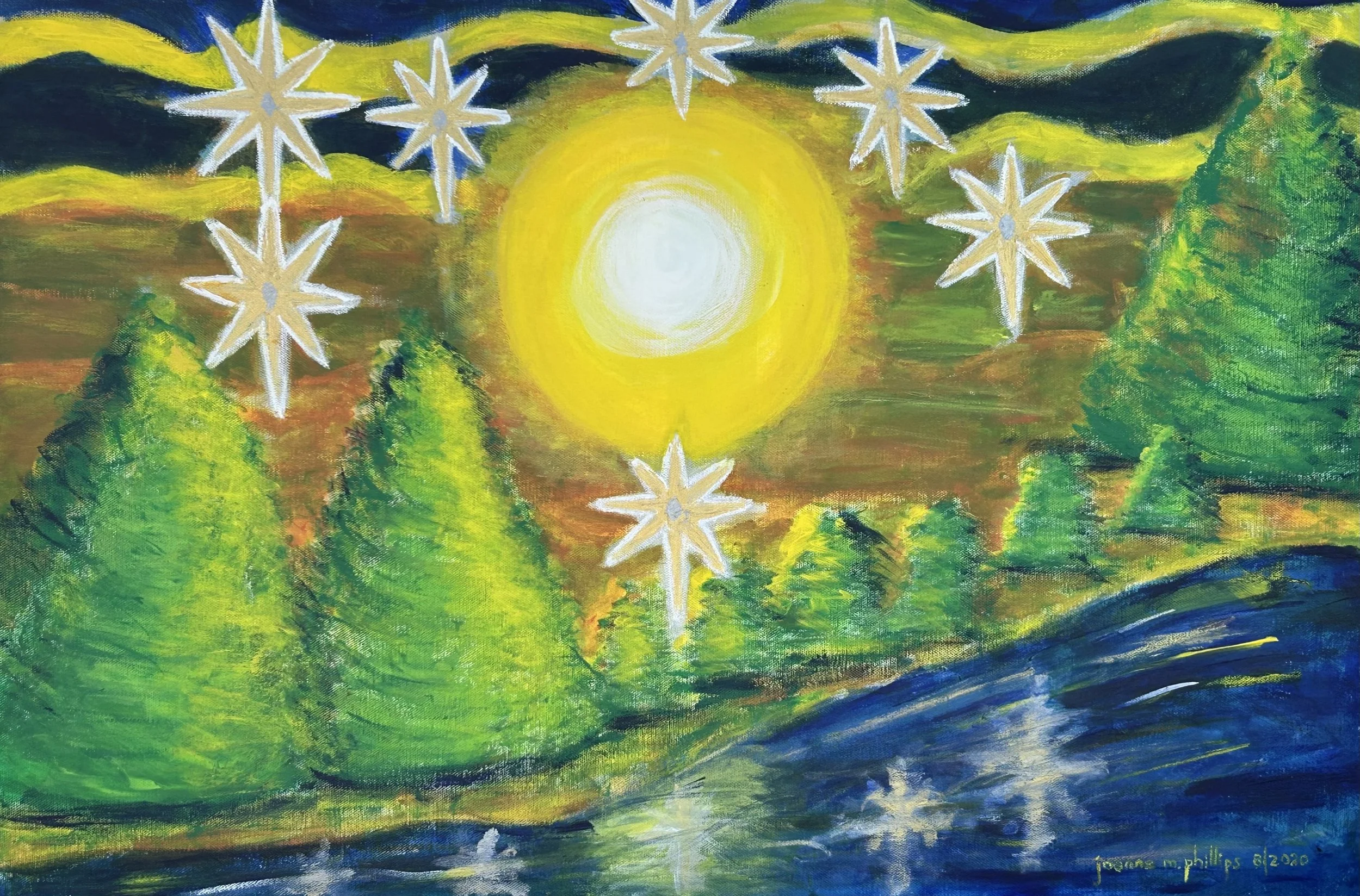 Star Beings Illuminating the Woods
