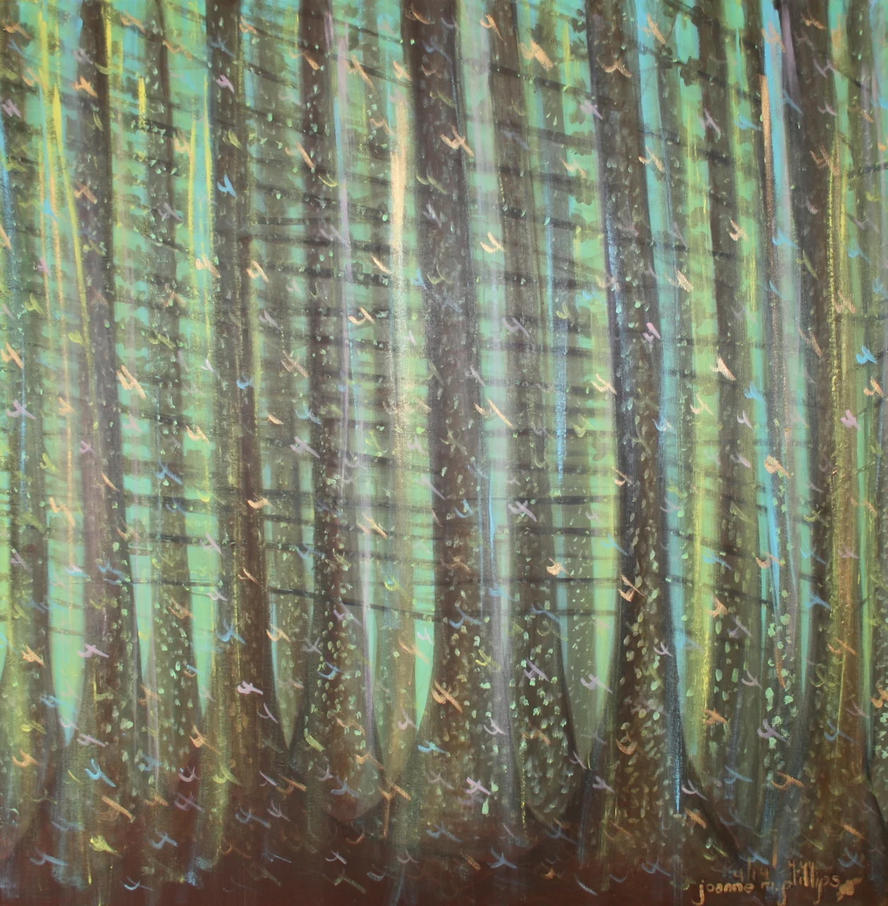 Angels Healing Trees in a Forest