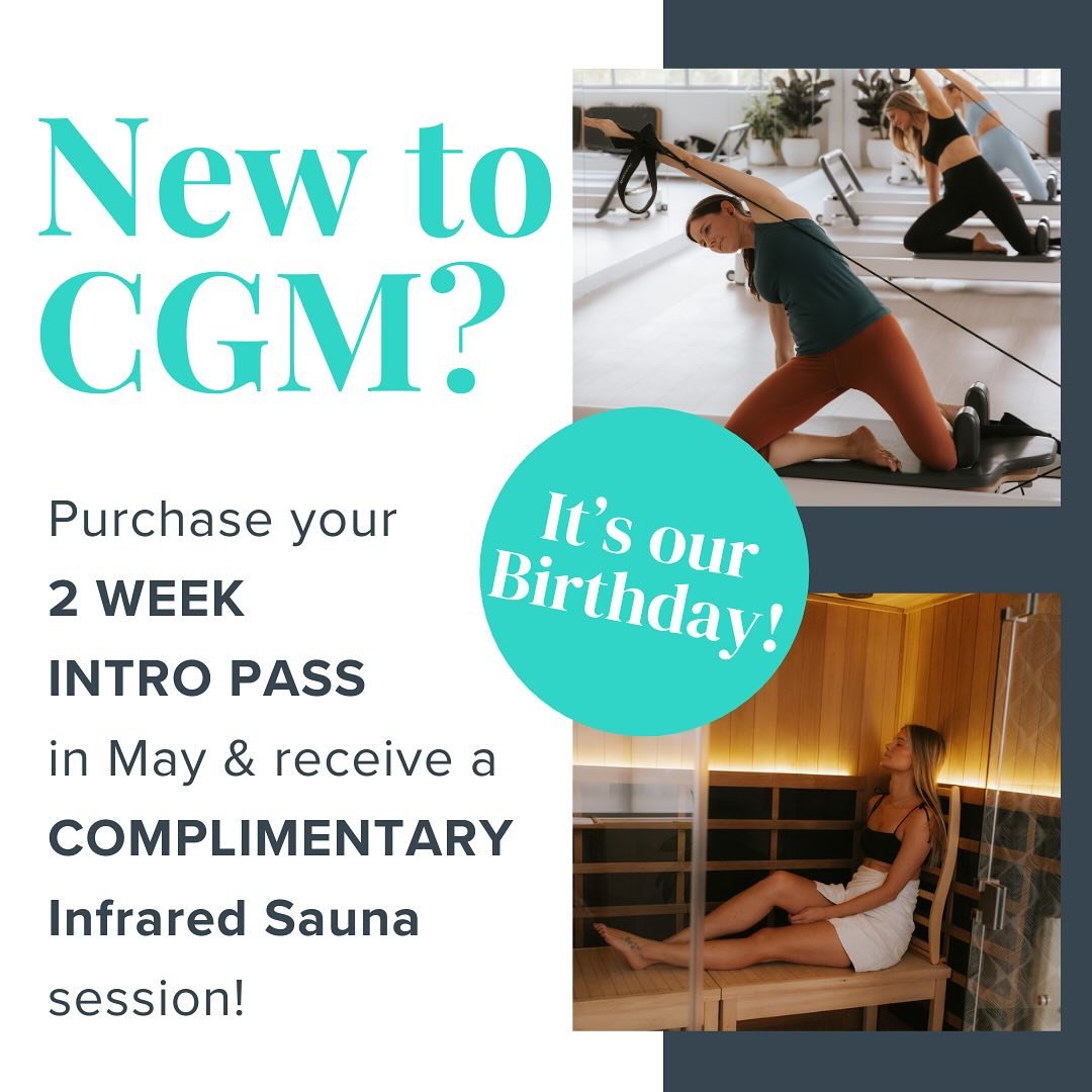 It&rsquo;s our birthday month, and we&rsquo;re celebrating 7years of CGM next week 🙌🏻🎈
So to kick off the celebrations we have a special offer for anyone that has been wanting to try CGM.

Any 2 week intro pass purchased in May will receive a comp