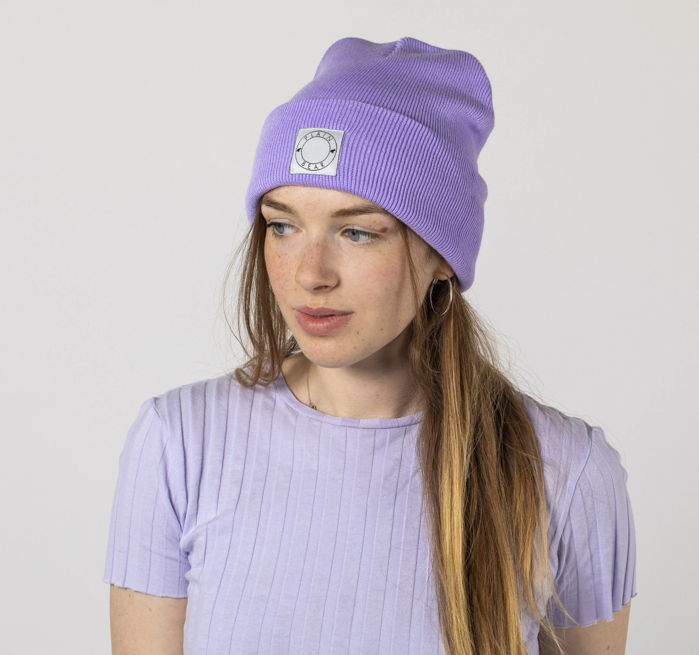 Label Beanie - Lavender — Plain Bear